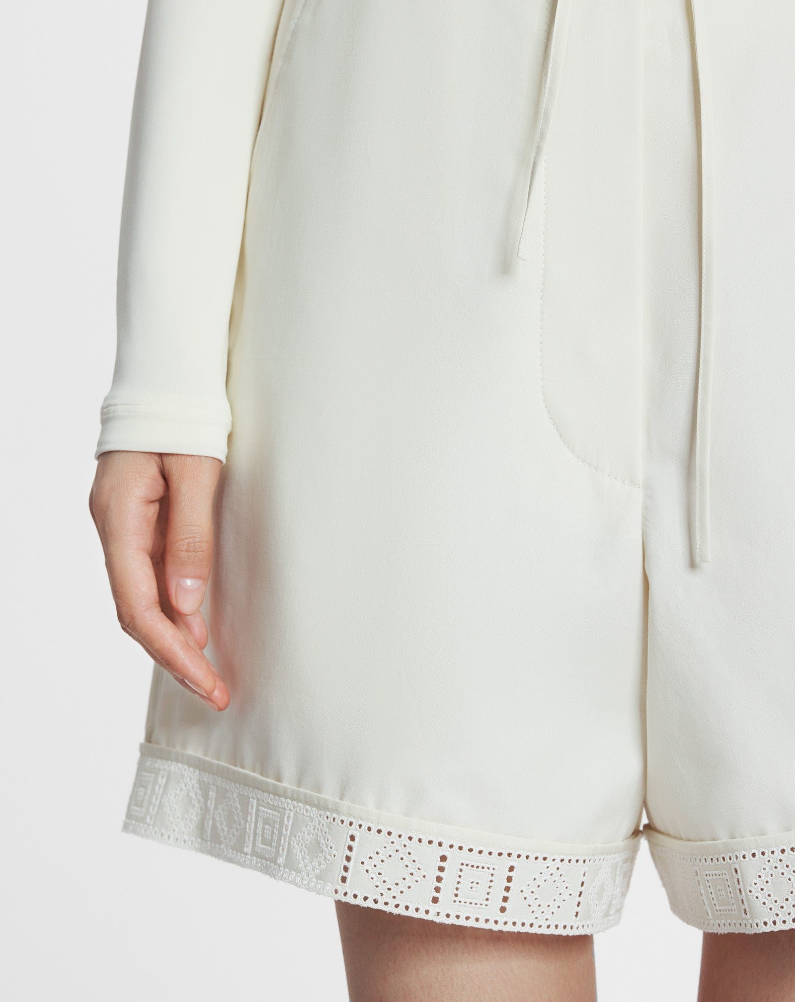 COTTON PEPLUM SHORTS