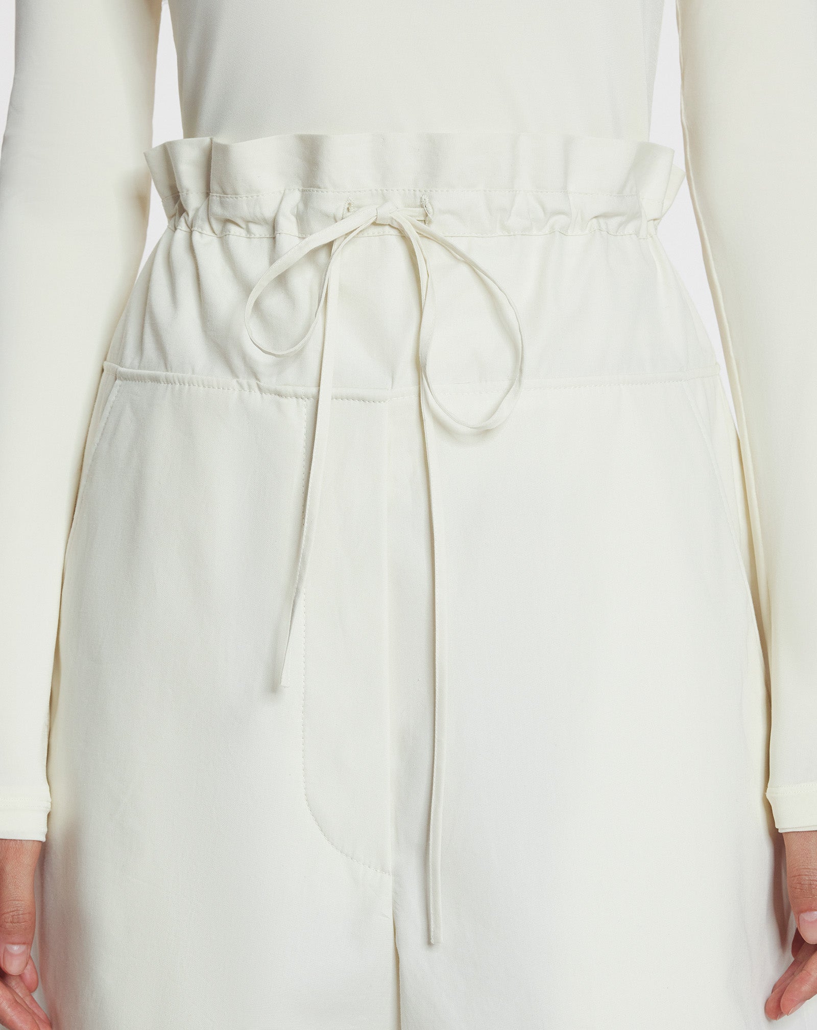 COTTON PEPLUM SHORTS