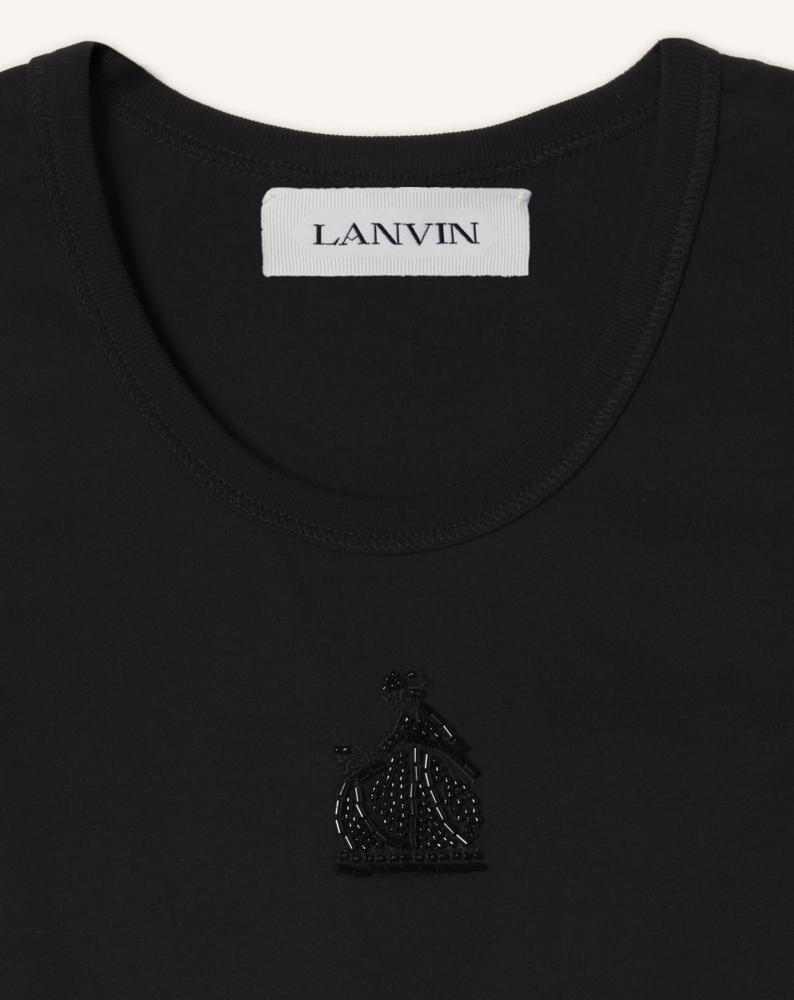 MOTHER AND CHILD EMBROIDERED COTTON JERSEY TANK TOP