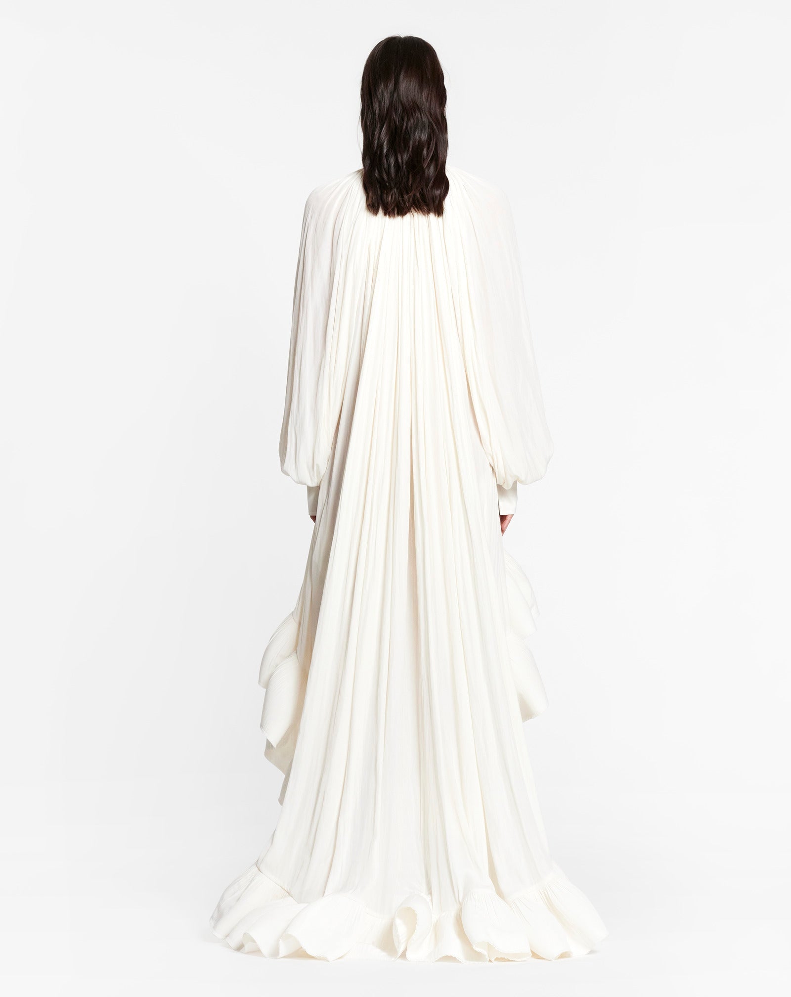 ASYMMETRICAL CHARMEUSE DRESS