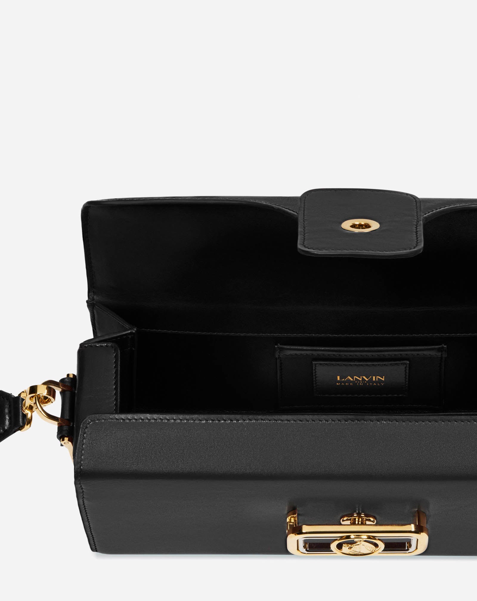 BLACK MEDIUM PENCIL LEATHER BAG