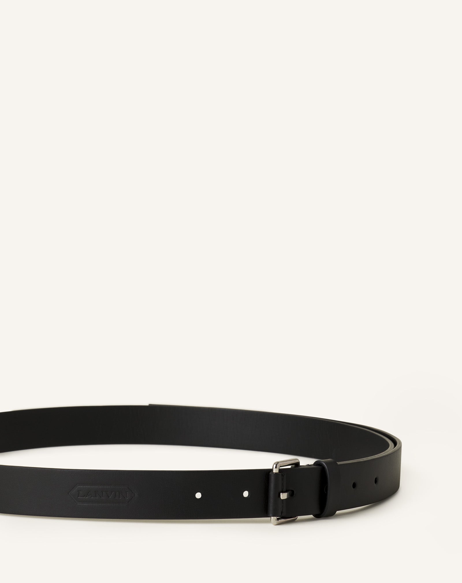 Black Compagnon Leather Belt | Lanvin