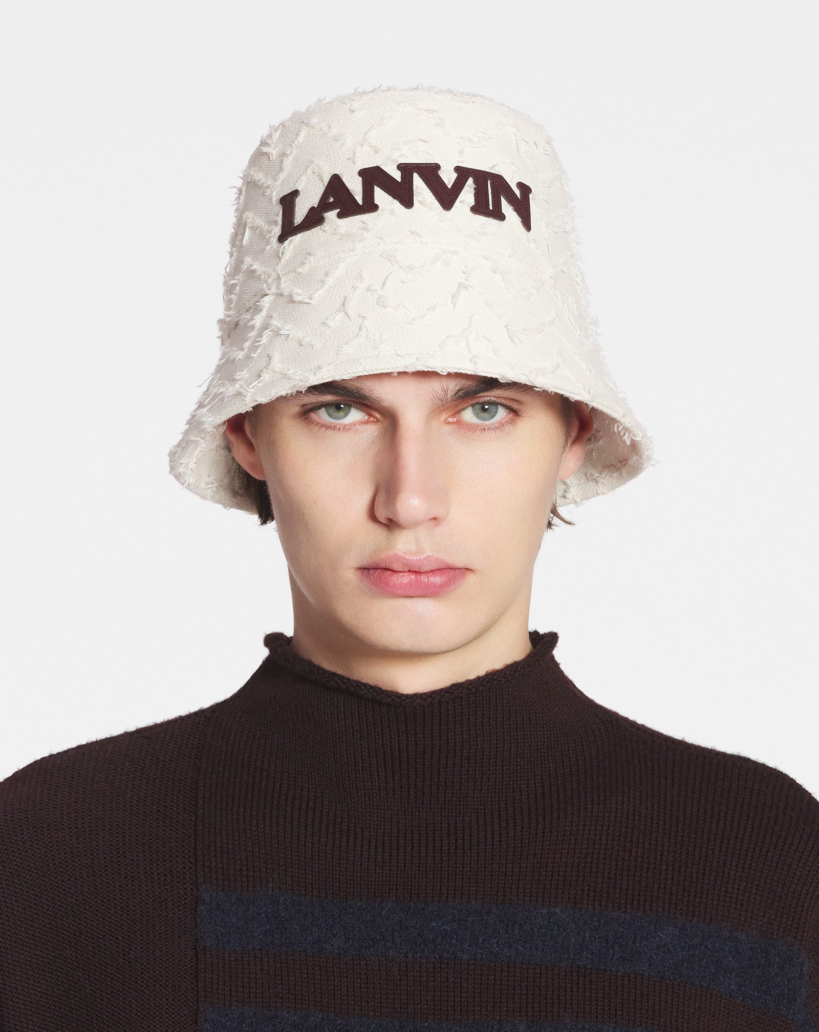 HERRINGBONE MOTIF LANVIN BUCKET HAT