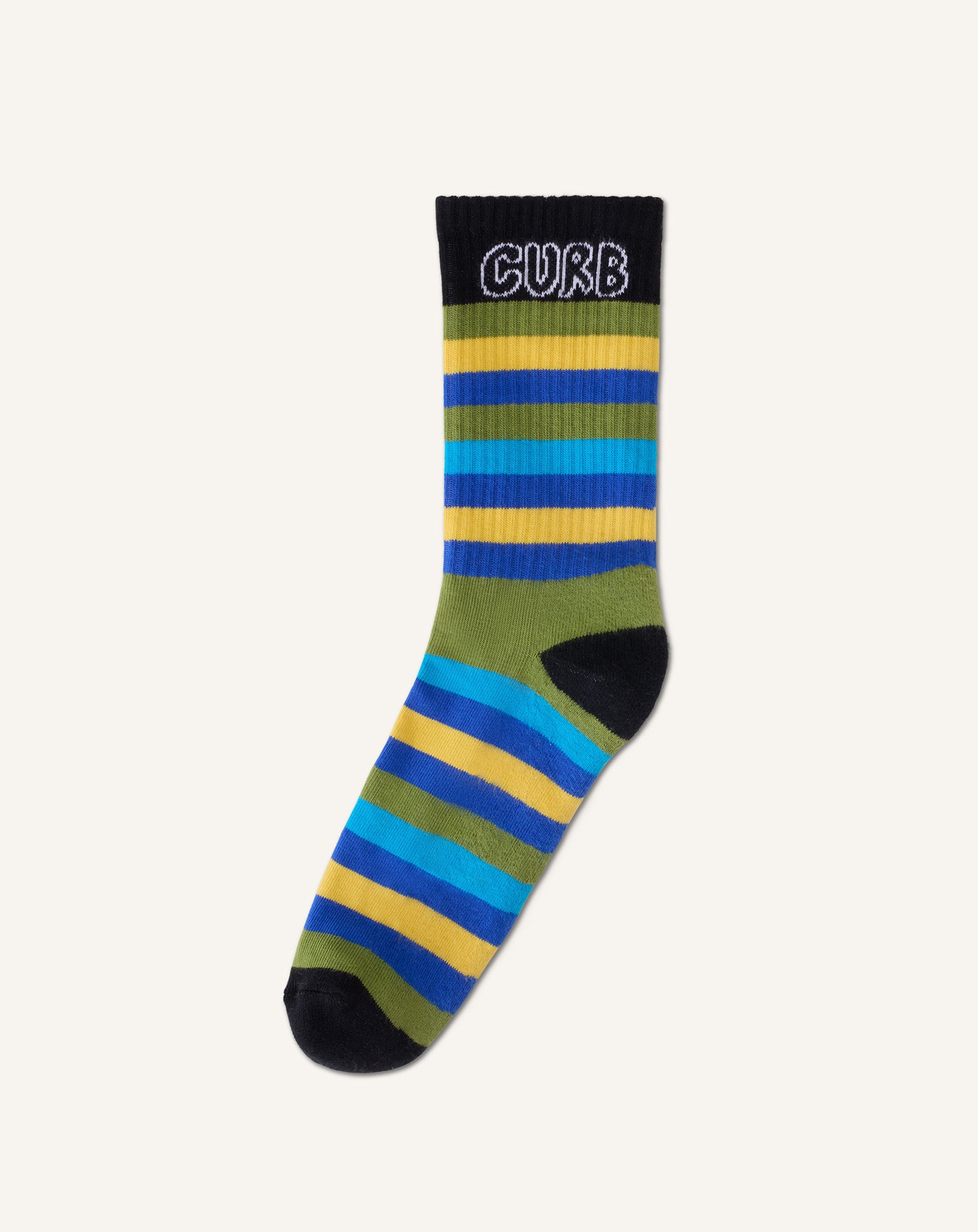 CURB STRIPED COTTON SOCKS