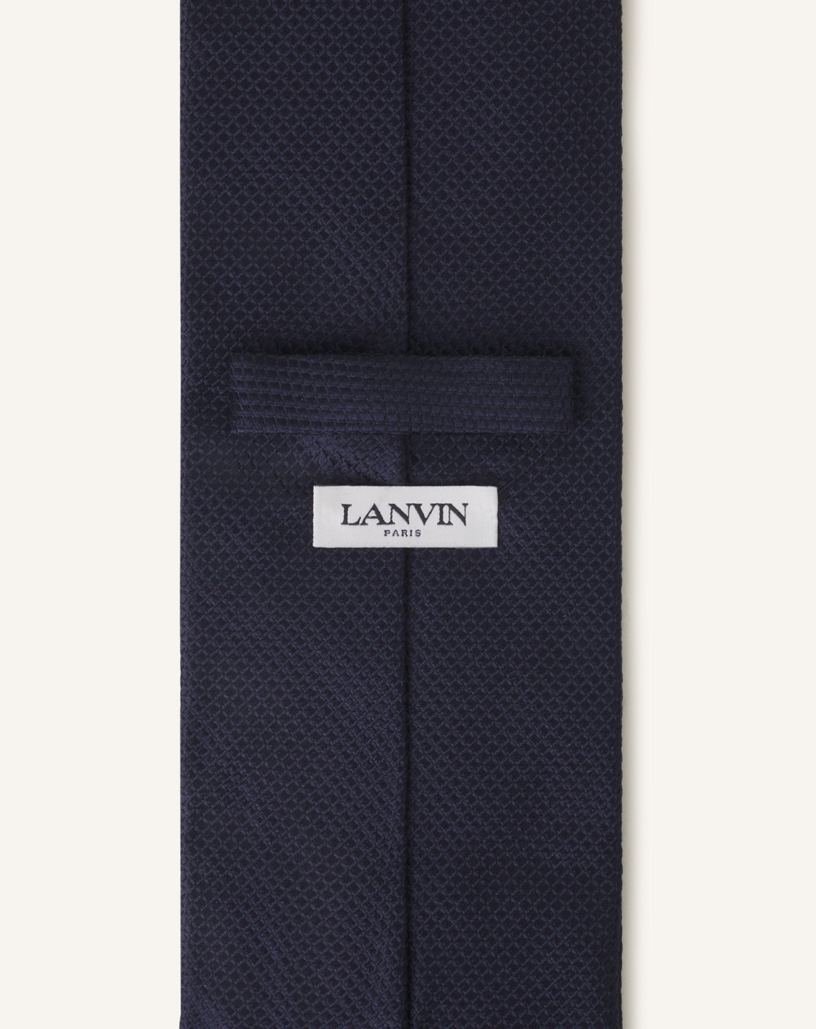 タ*サ様 LANVIN COLLECTION 22AW PARIS FISHIN Blue Plain Silk Pique Tie | Lanvin
