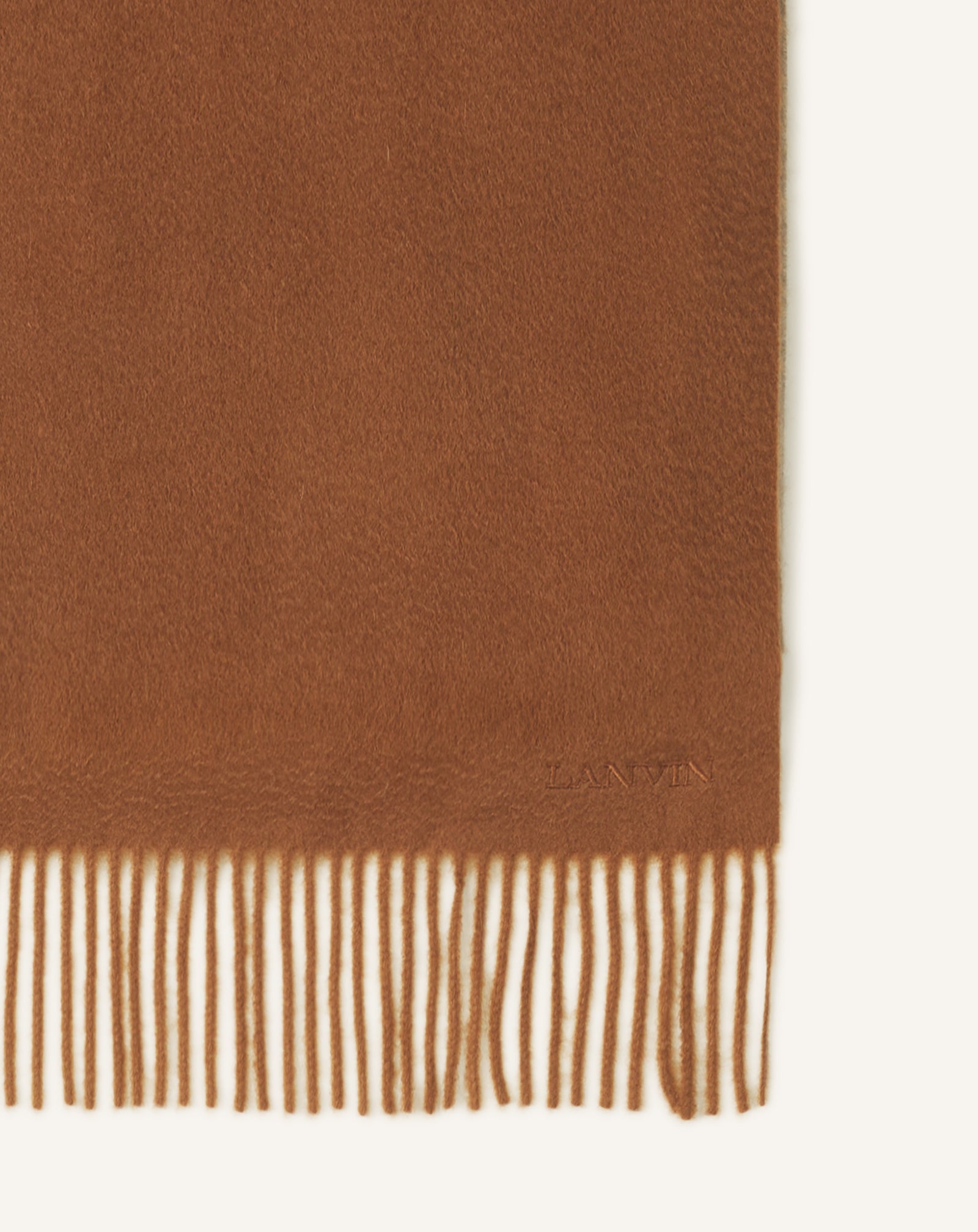 BEIGE TWO-TONE CASHMERE SCARF