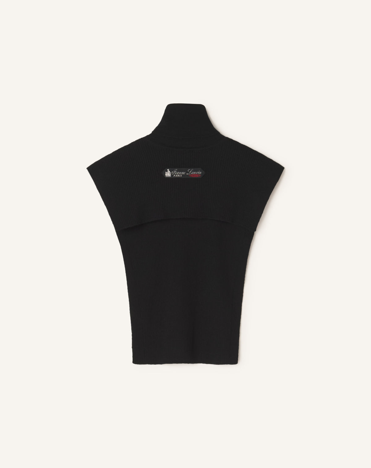 BLACK LANVIN SIGNATURE COLLAR IN CASHMERE
