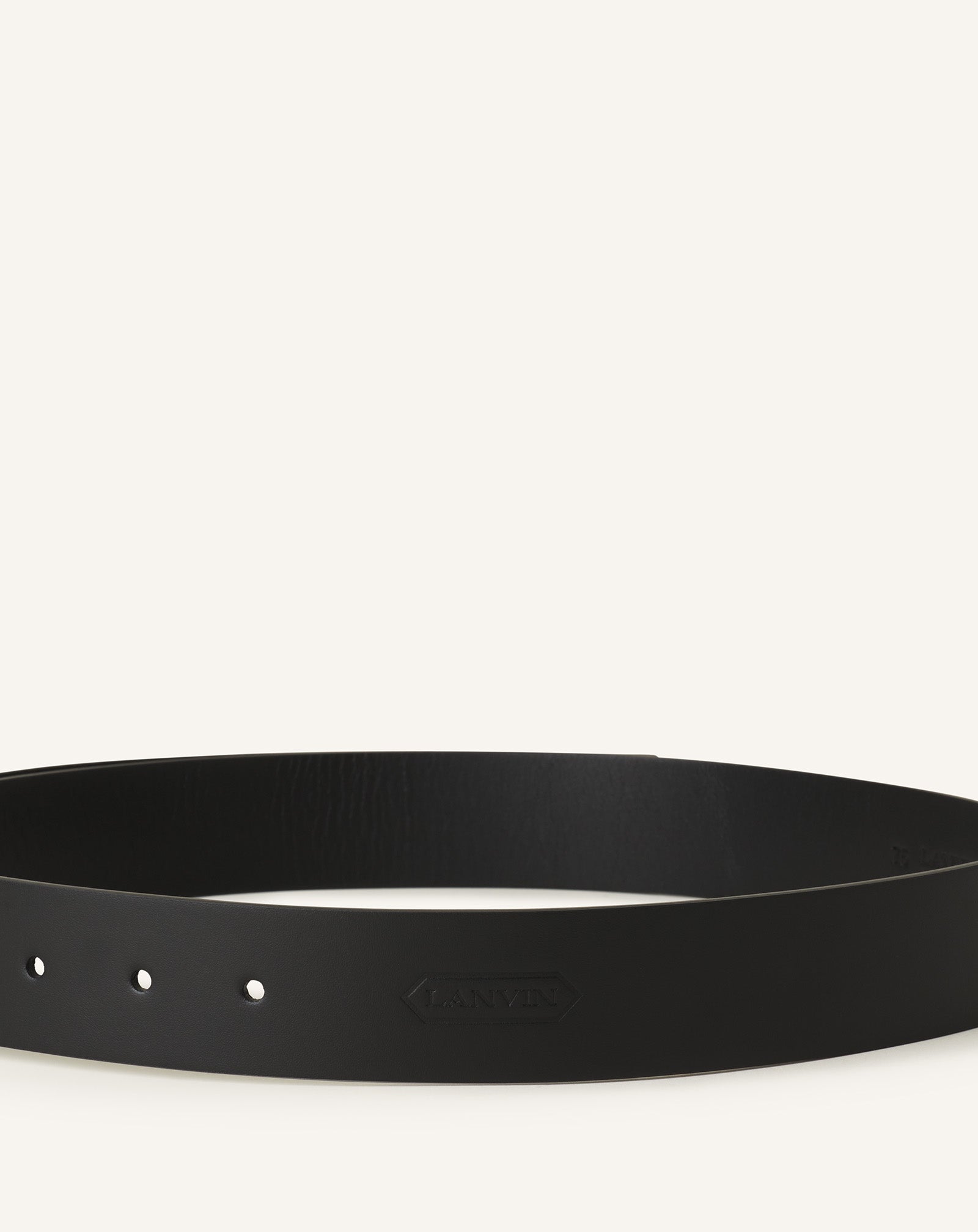 Black Compagnon Leather Belt | Lanvin