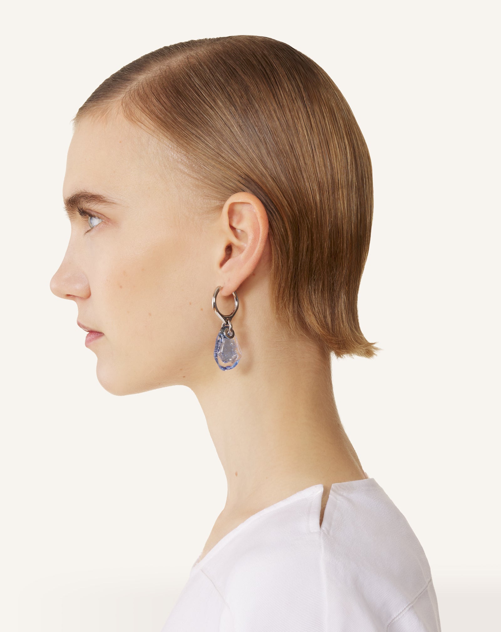 BLUE AURORE HOOP EARRINGS