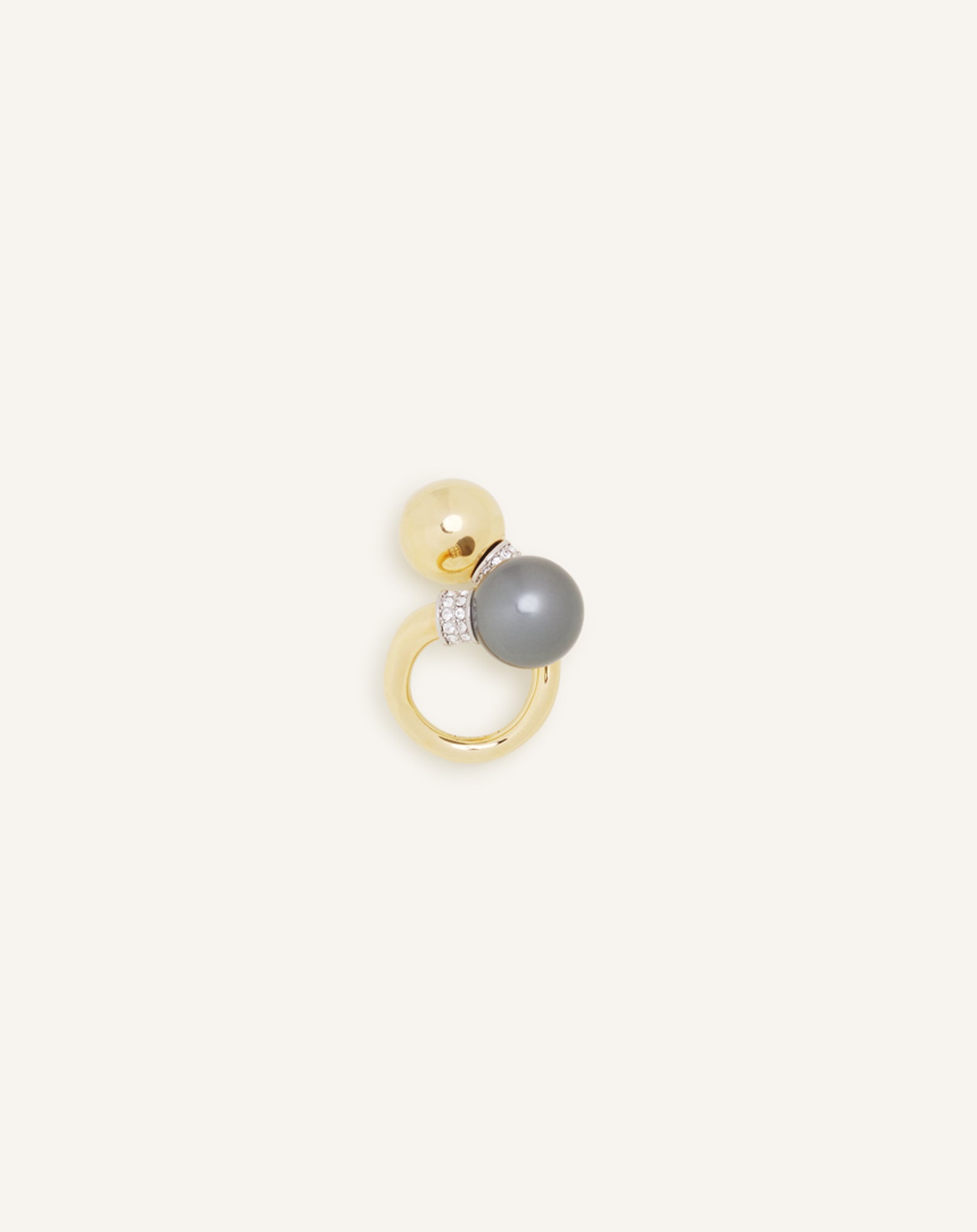 SILVER LES PERLES BY LANVIN RING
