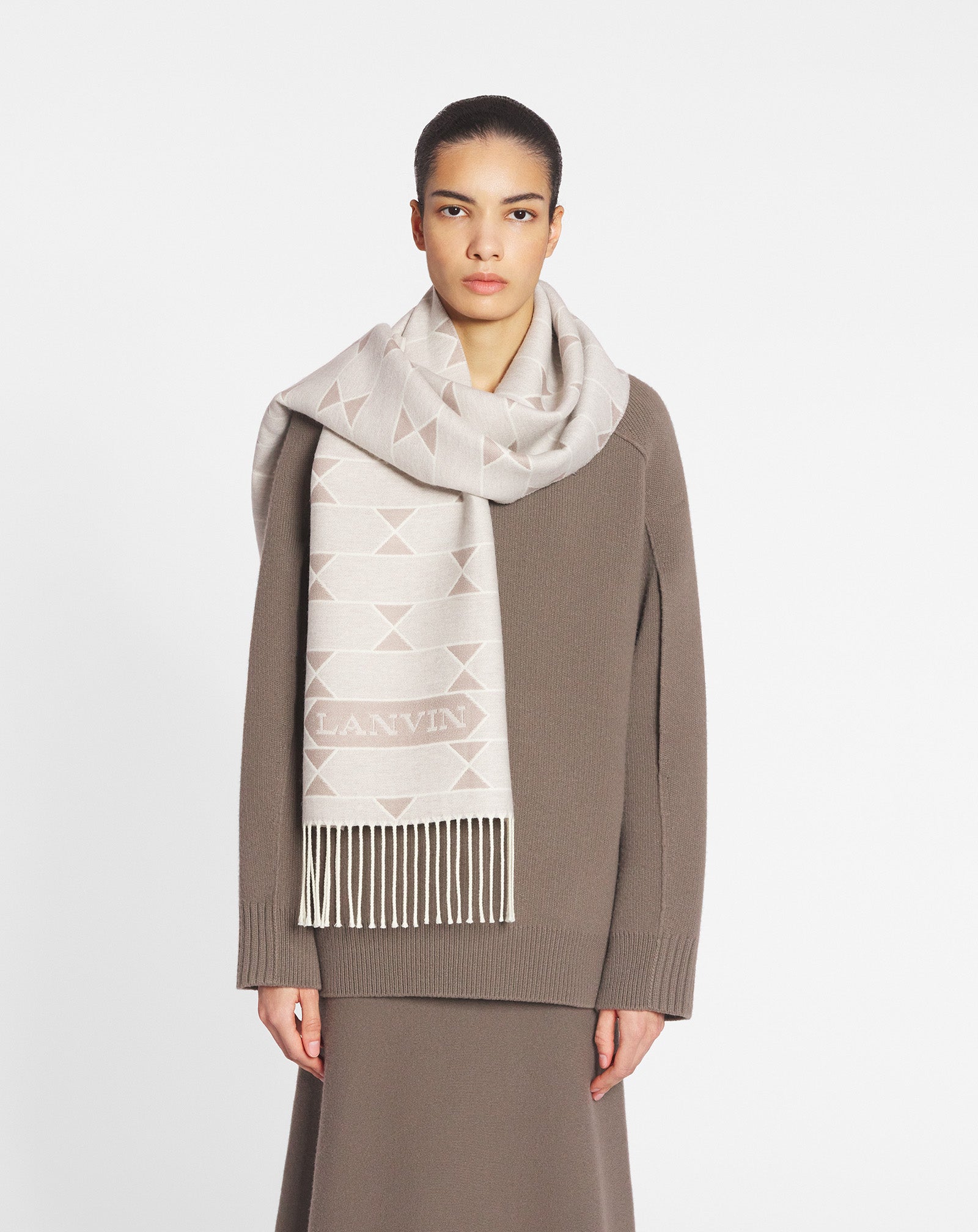 TWO-TONE WOOL SCARF