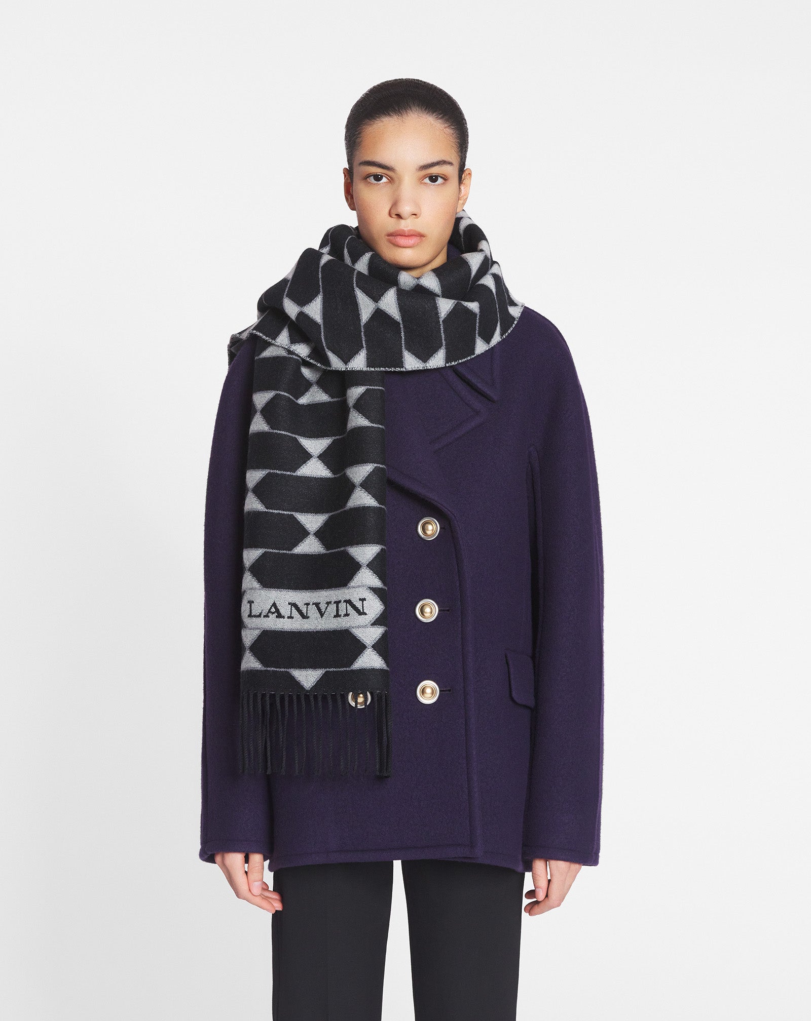 TWO-TONE WOOL SCARF