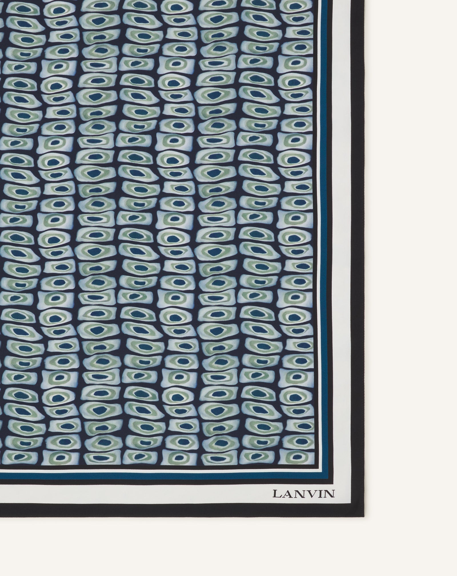 BLACK MURANO PRINT SILK SCARF