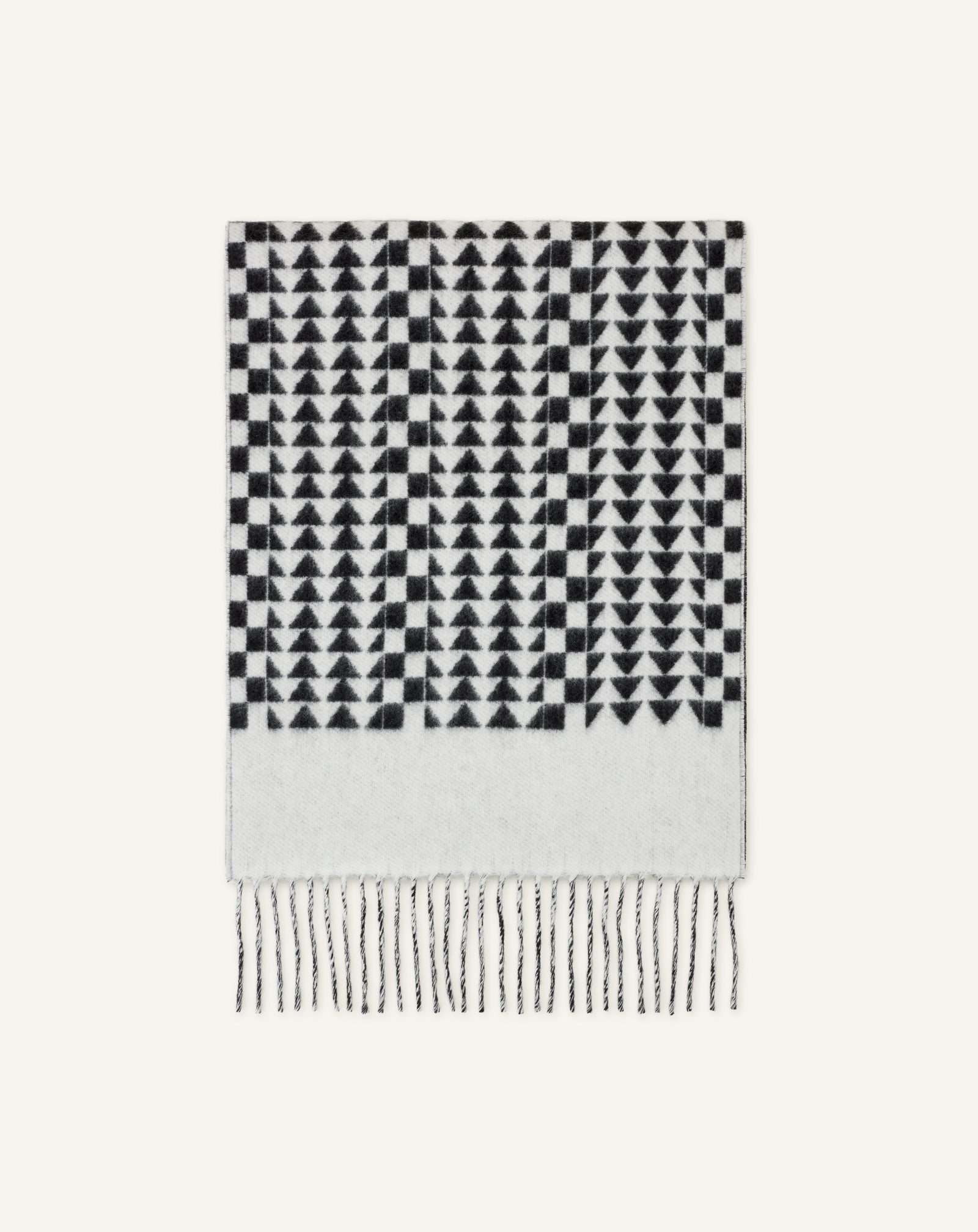 GREY ARTDECO SCARF IN CASHMERE