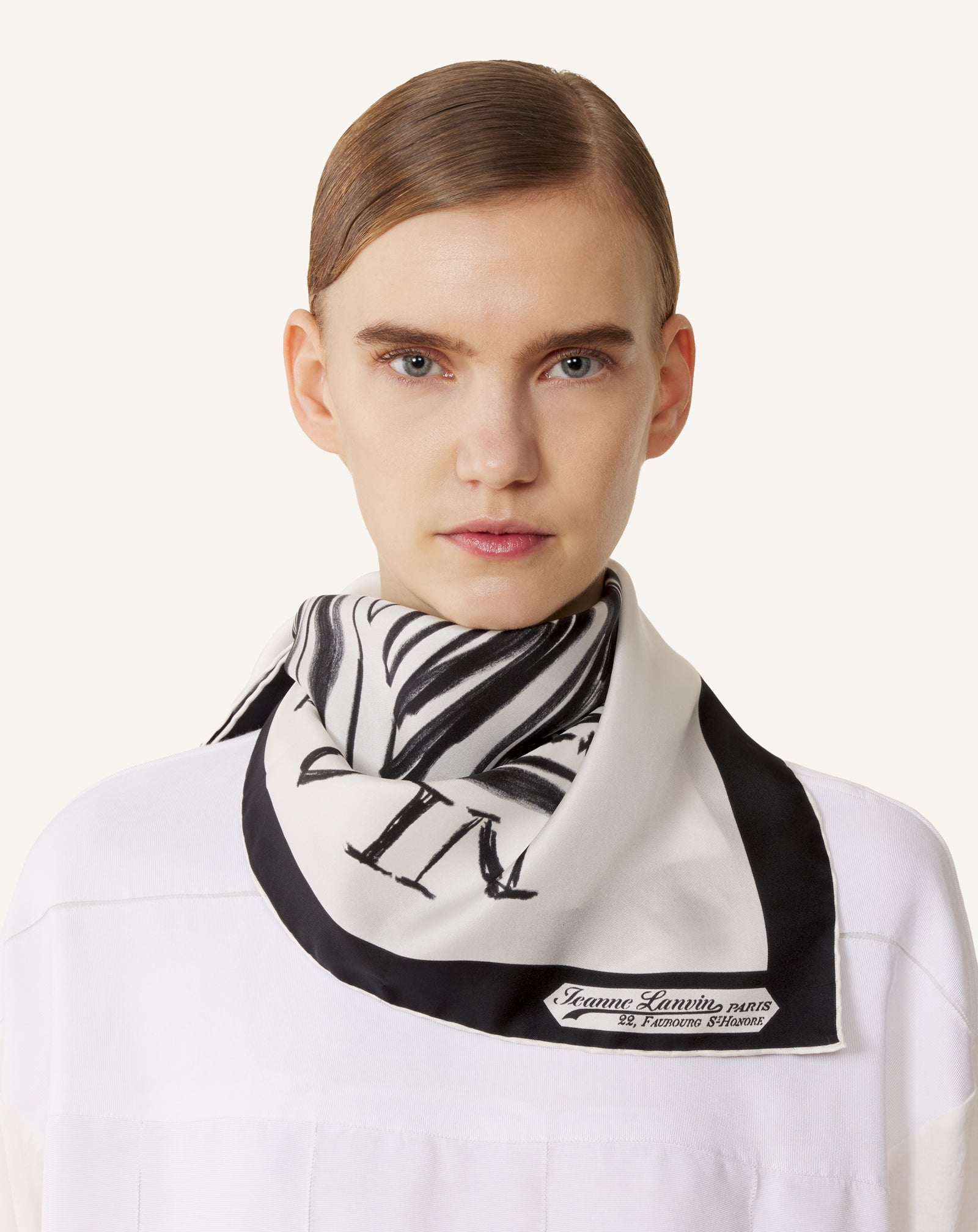 MOTHER & DAUGHTER PRINTED SILK SCARF