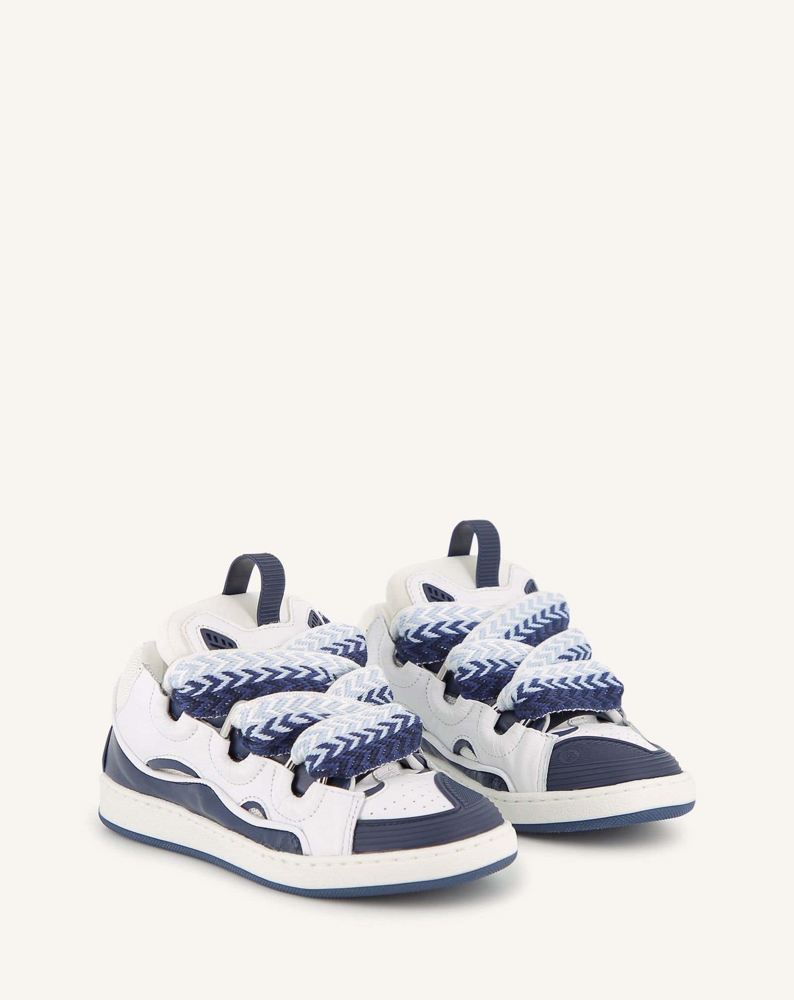 BLUE LACE-UP TRAINERS