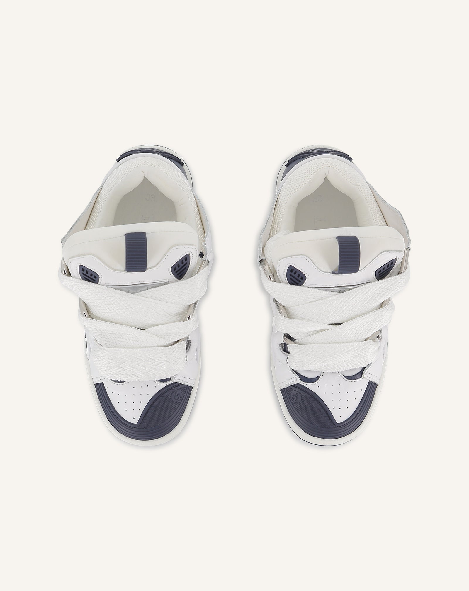 BLUE LACE-UP TRAINERS