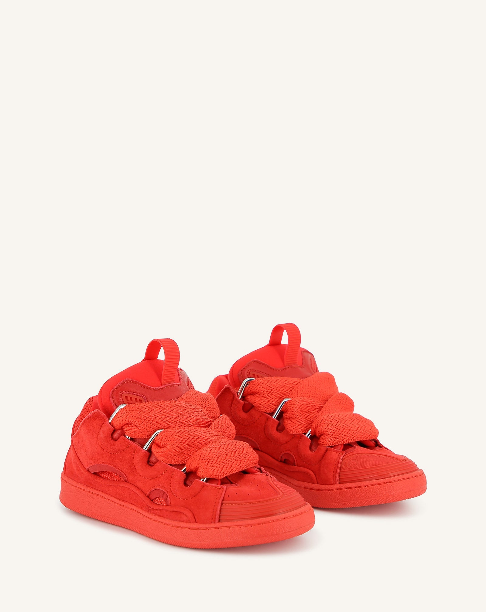 Red Lace-up Trainers | Lanvin