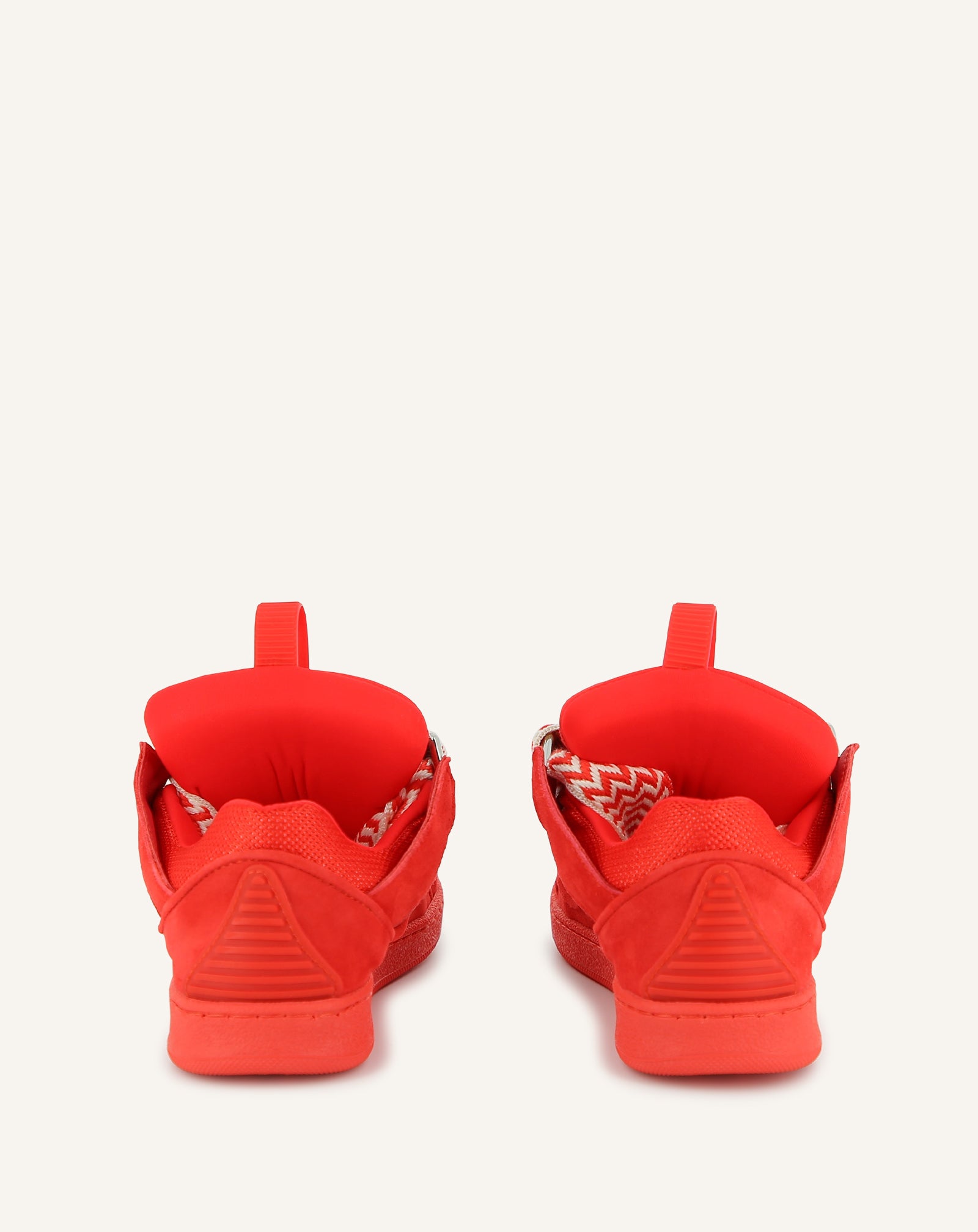 RED LACE-UP TRAINERS