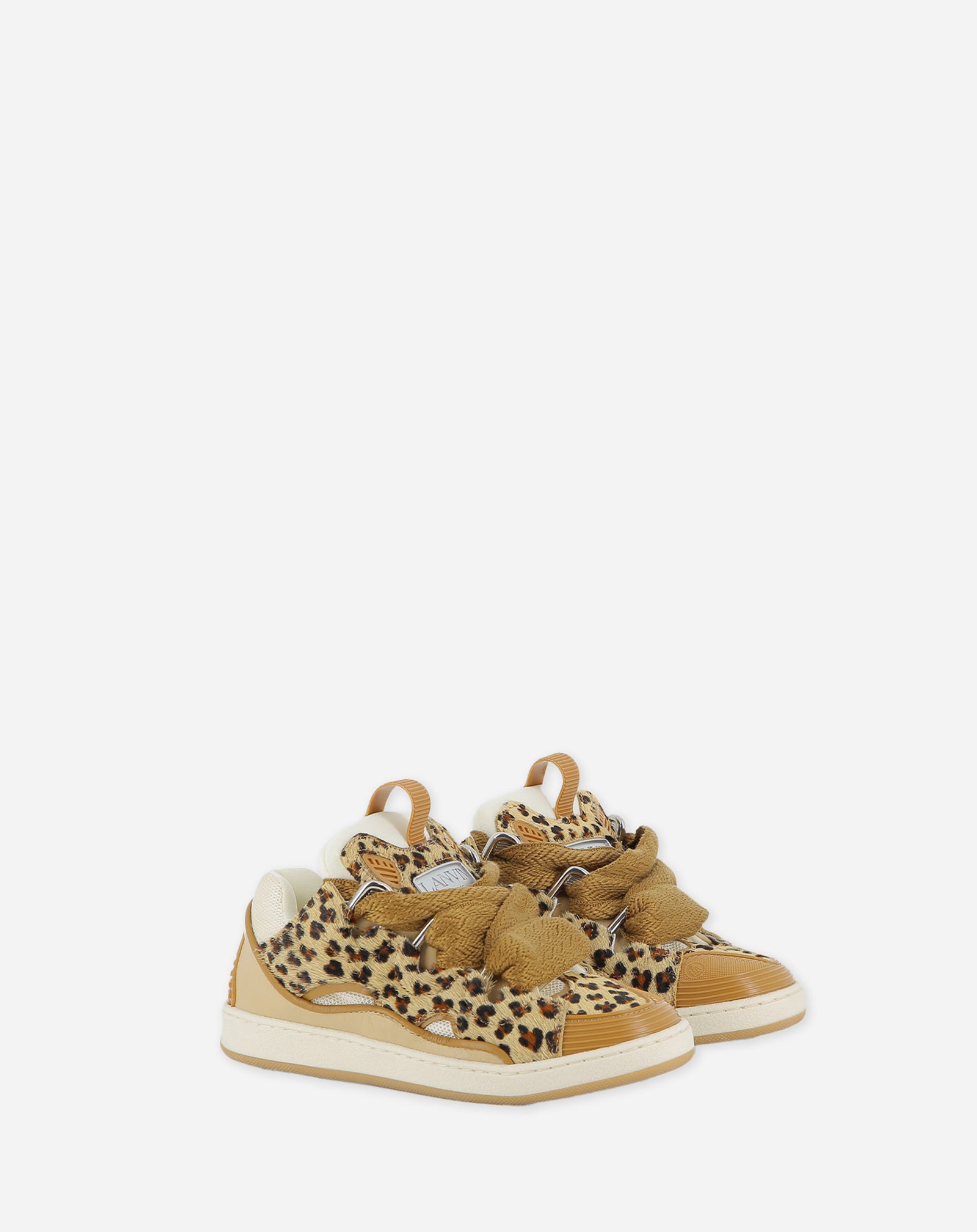 BEIGE LACE-UP SNEAKERS