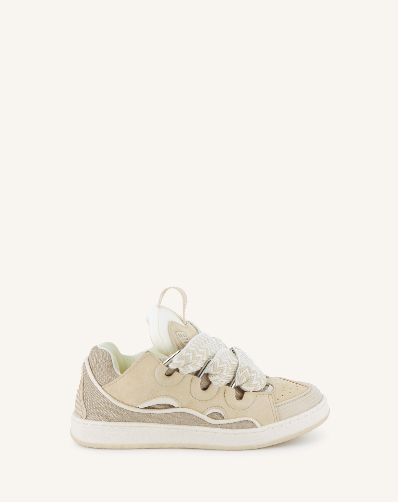 Beige Lace-up Trainers | Lanvin