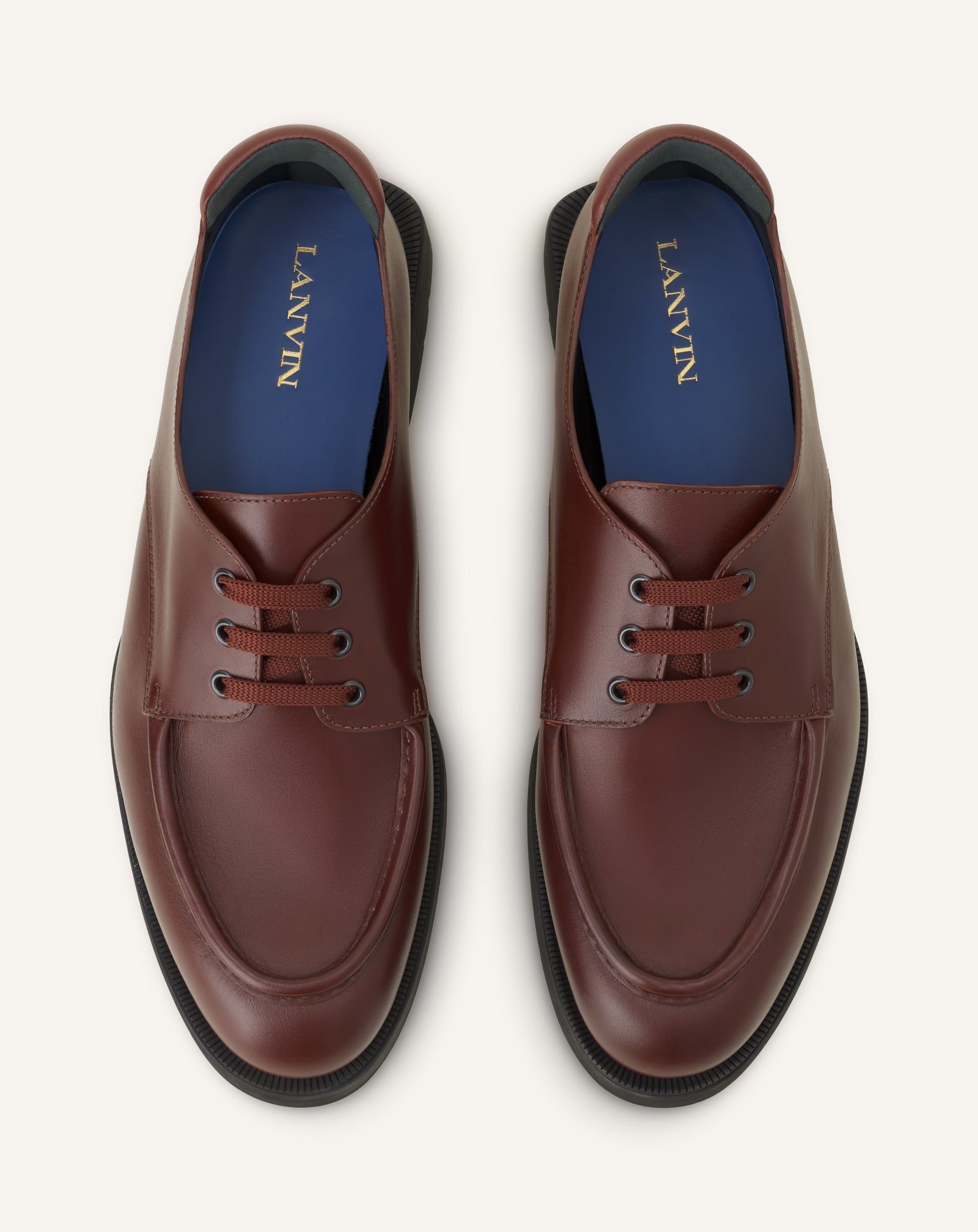 BROWN DERBY SHOES IN SOFT LEATHER