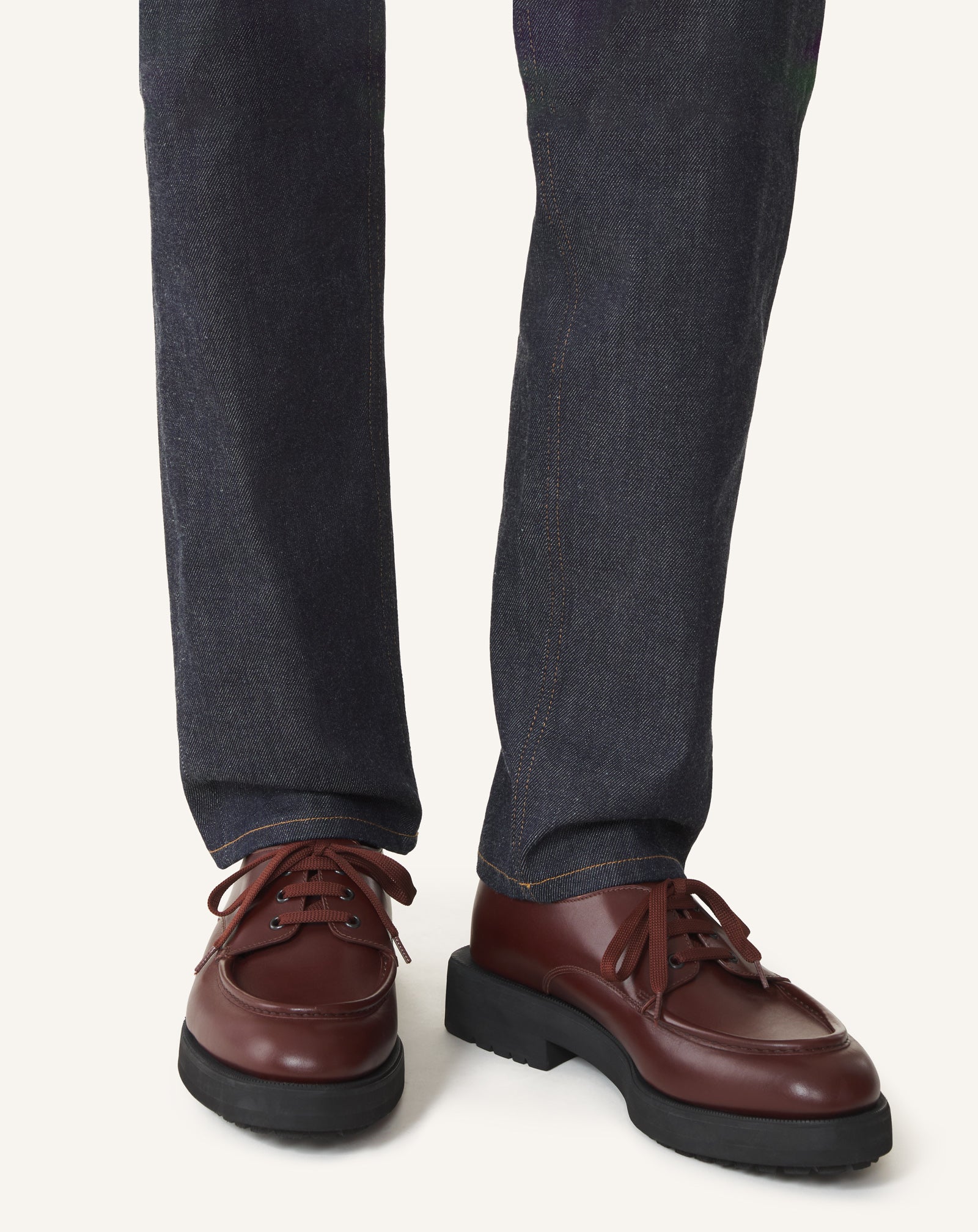 BROWN DERBY SHOES IN SOFT LEATHER