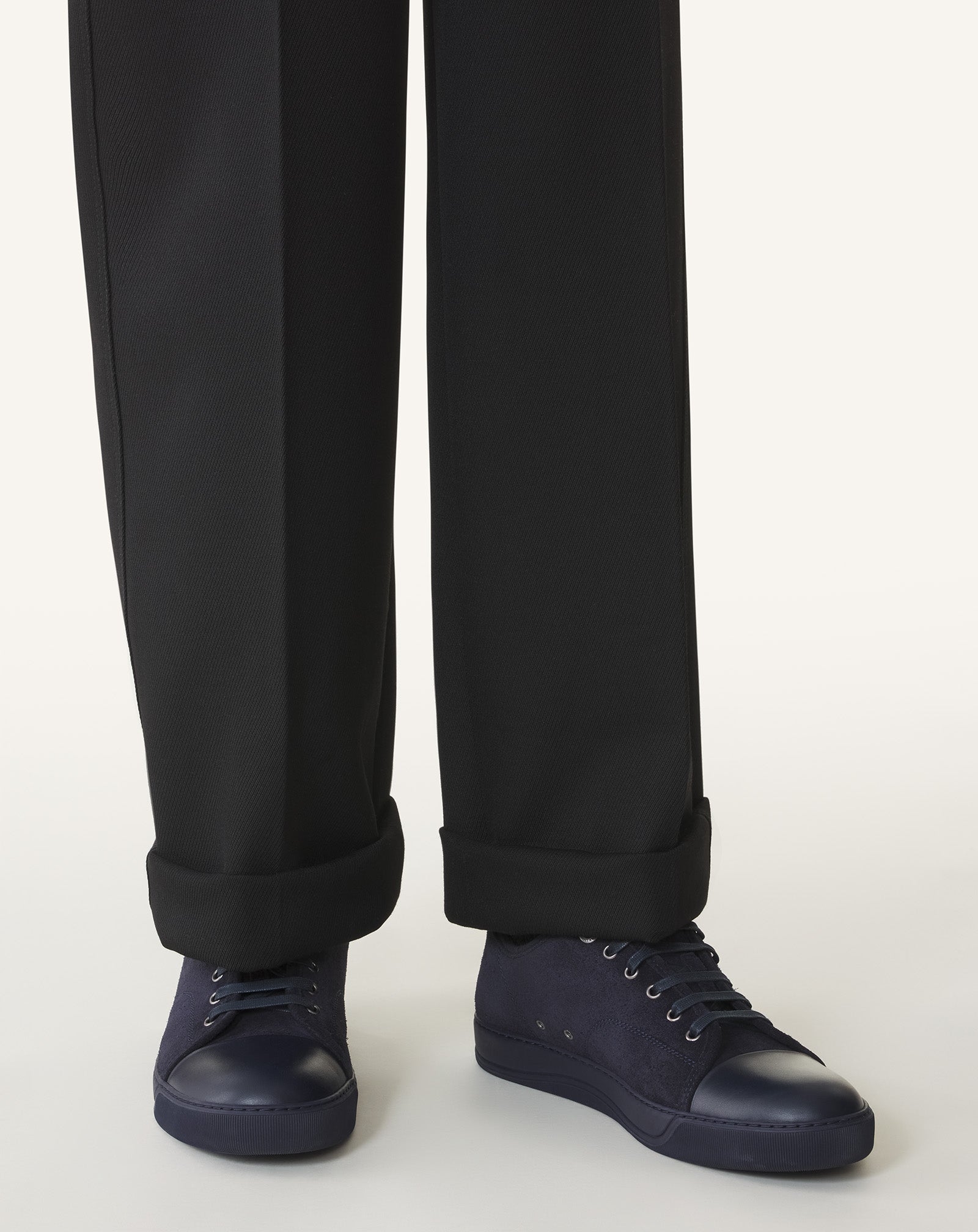 BLUE DBB1 LEATHER AND SUEDE SNEAKERS