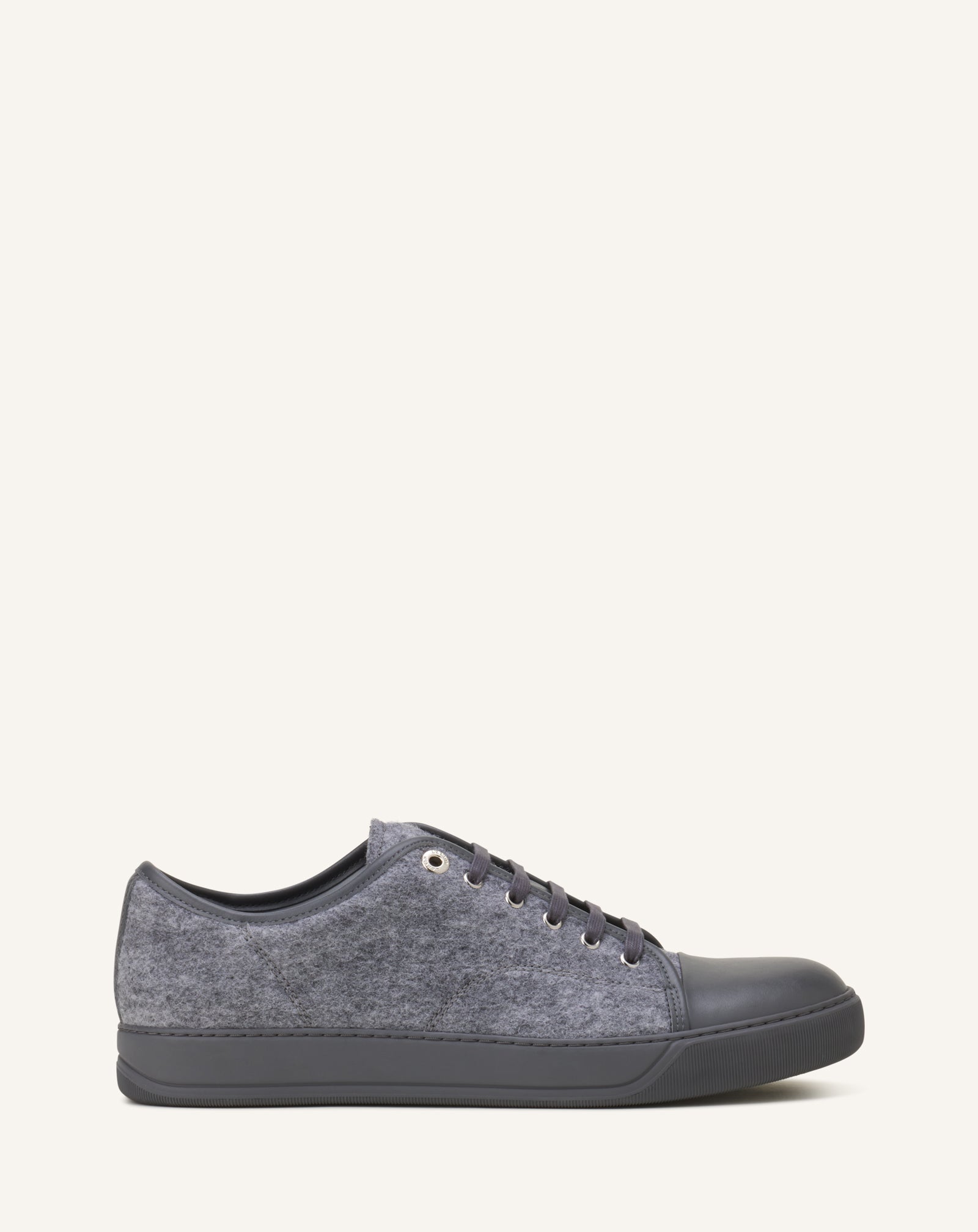 GREY DBB1 SNEAKERS IN FELT AND NAPPA LEATHER