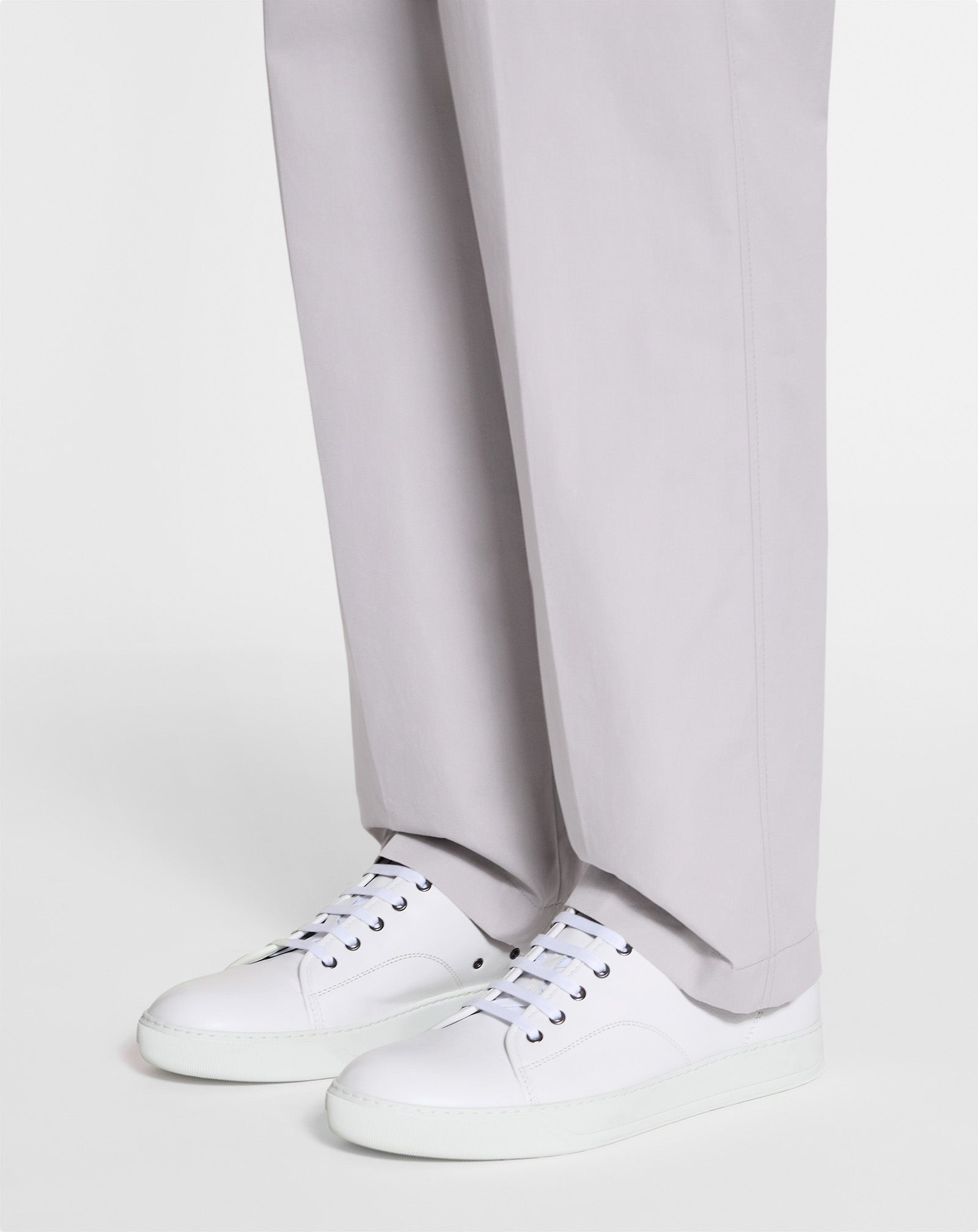 WHITE DBB1 LEATHER SNEAKERS