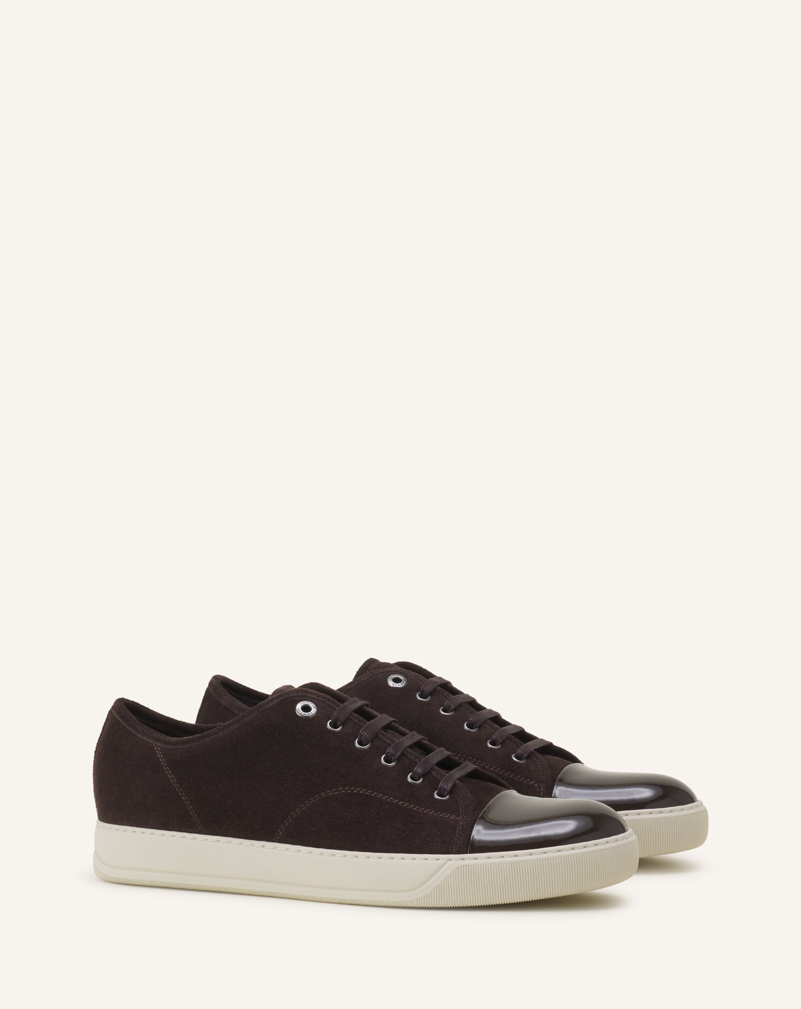 Brown Dbb1 Sneakers In Suede And Patent Leather | Lanvin