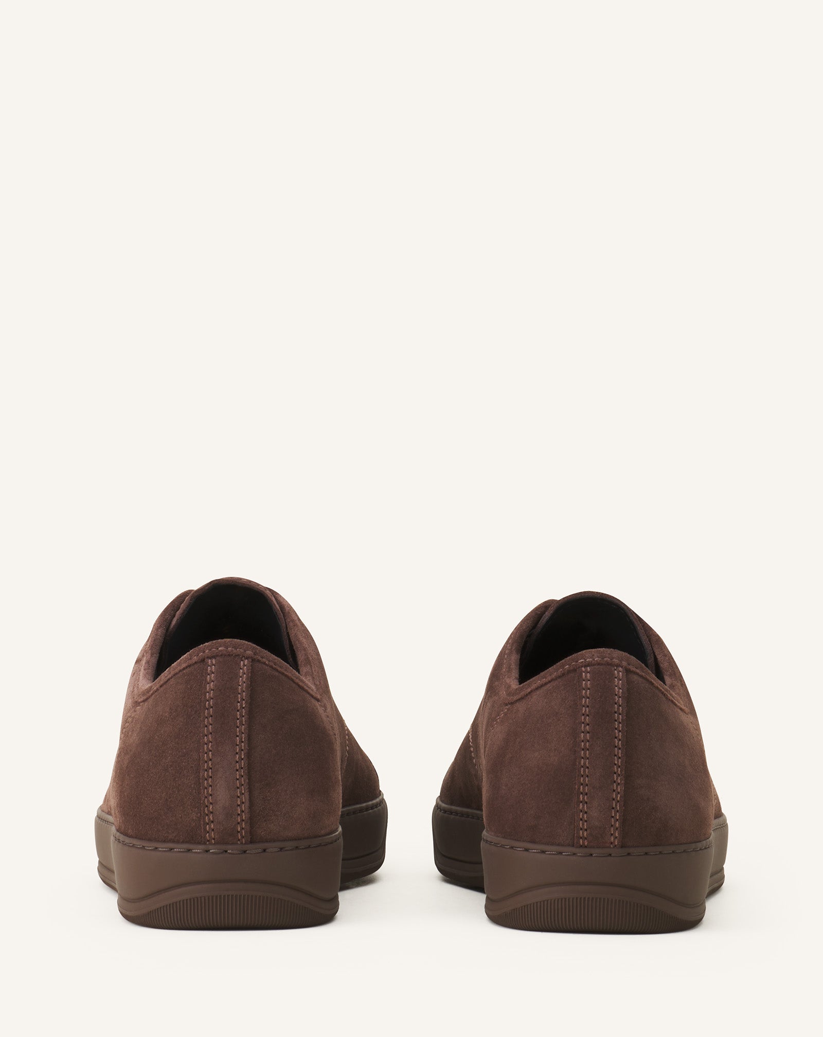 BROWN DBB1 PATENT LEATHER AND SUEDE SNEAKERS