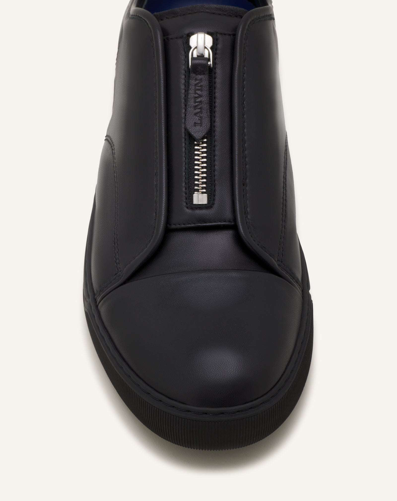 Black Dbb1 Zip Sneakers In Leather | Lanvin