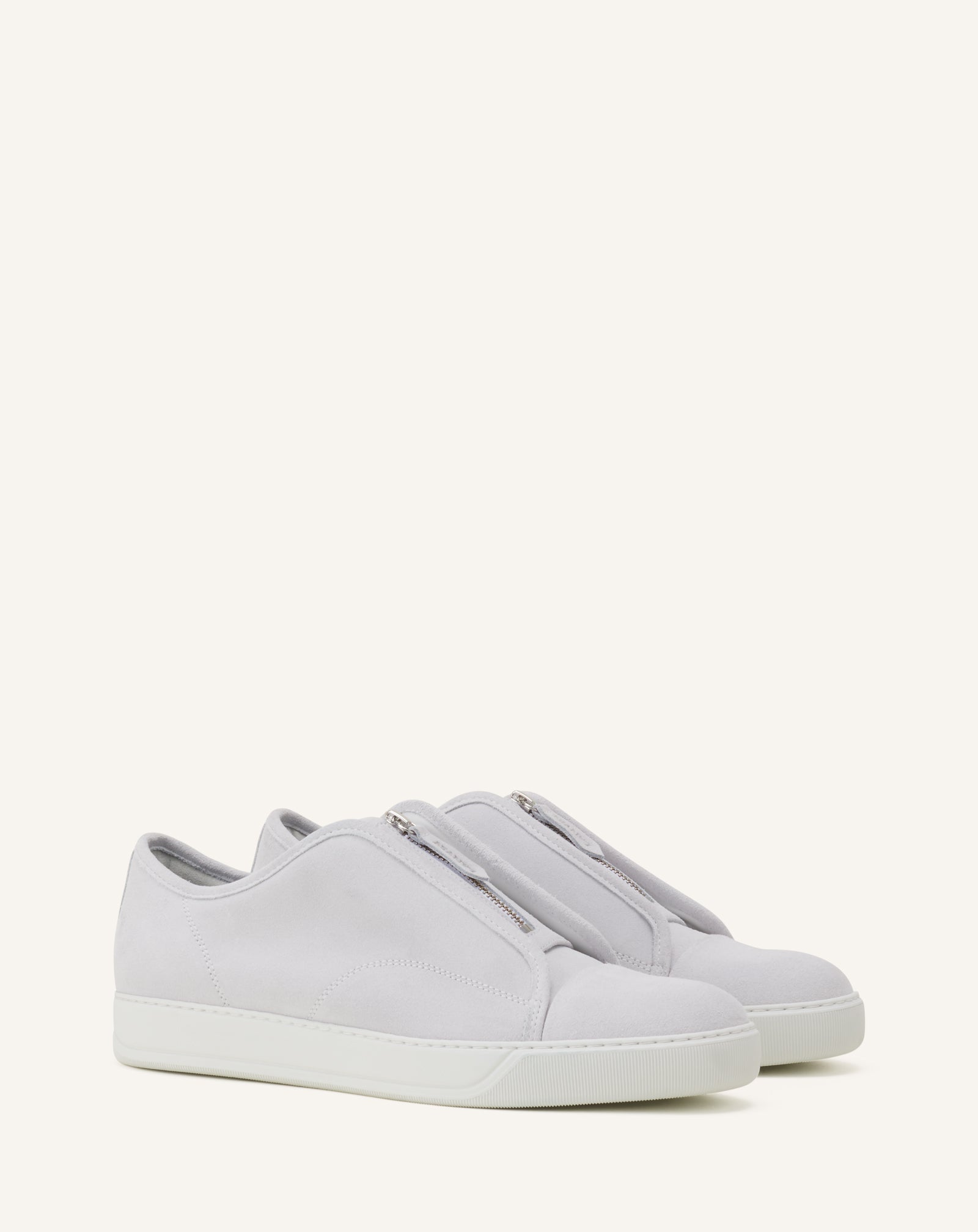 WHITE DBB1 SUEDE ZIP SNEAKERS