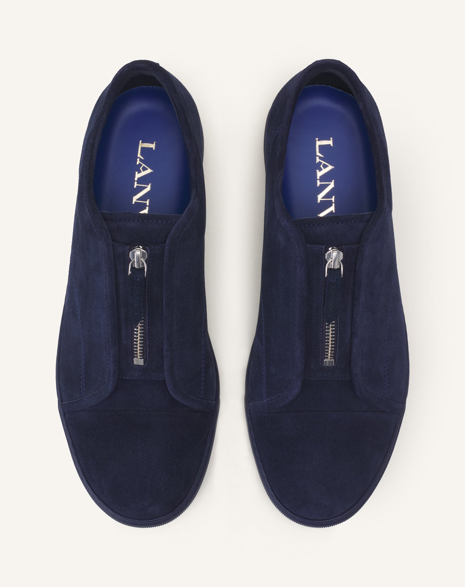 Blue Dbb1 Zip Sneakers In Suede | Lanvin