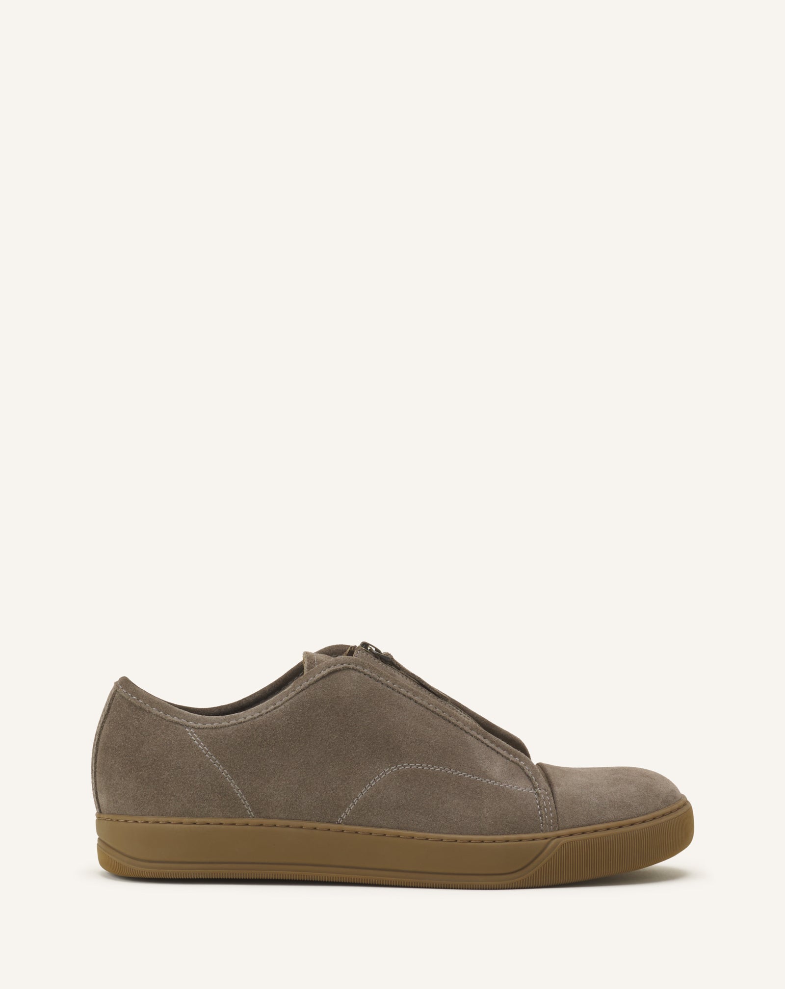 White Dbb1 Zip Sneakers In Suede | Lanvin