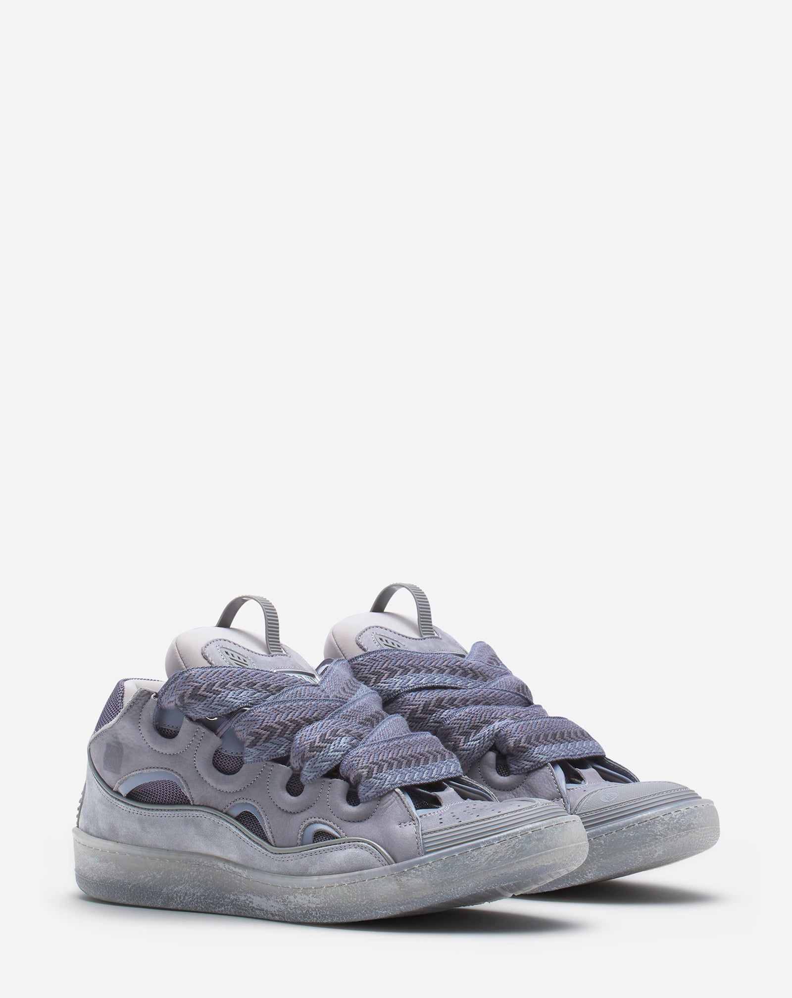 LEATHER CURB SNEAKERS