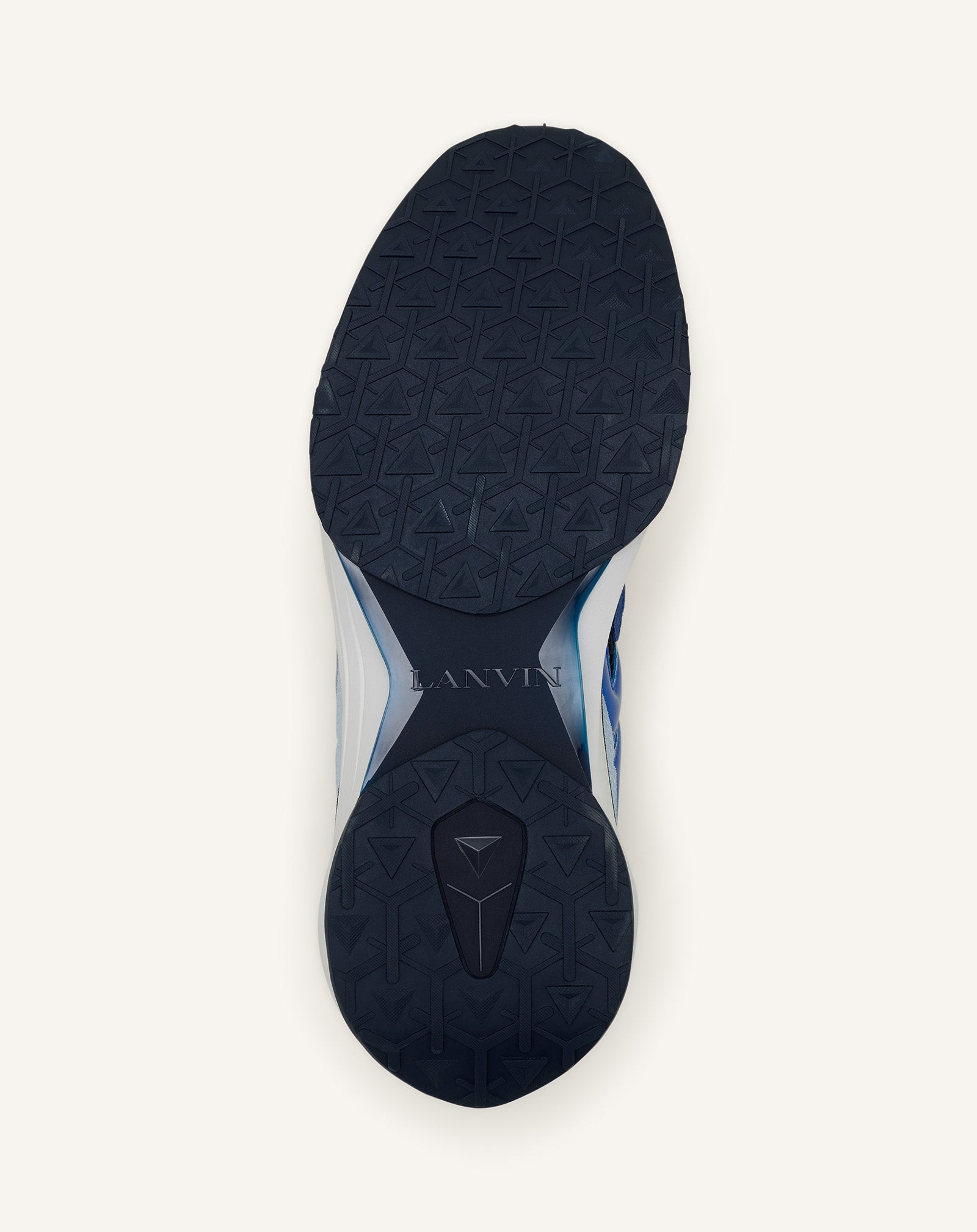 Blue Jla Sneakers In Mesh And Metallic Leather | Lanvin