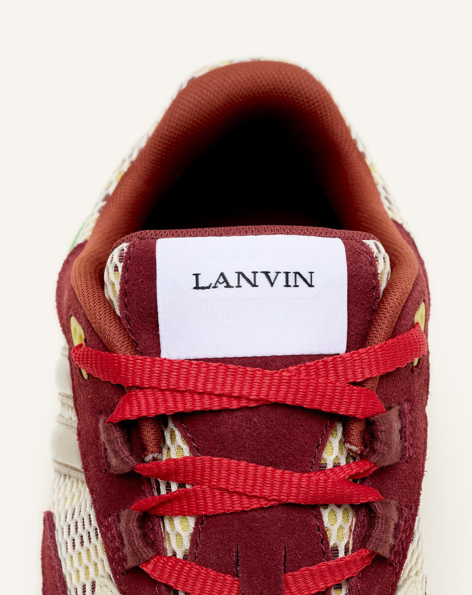 Red Jla Sneakers In Mesh And Metallic Leather | Lanvin