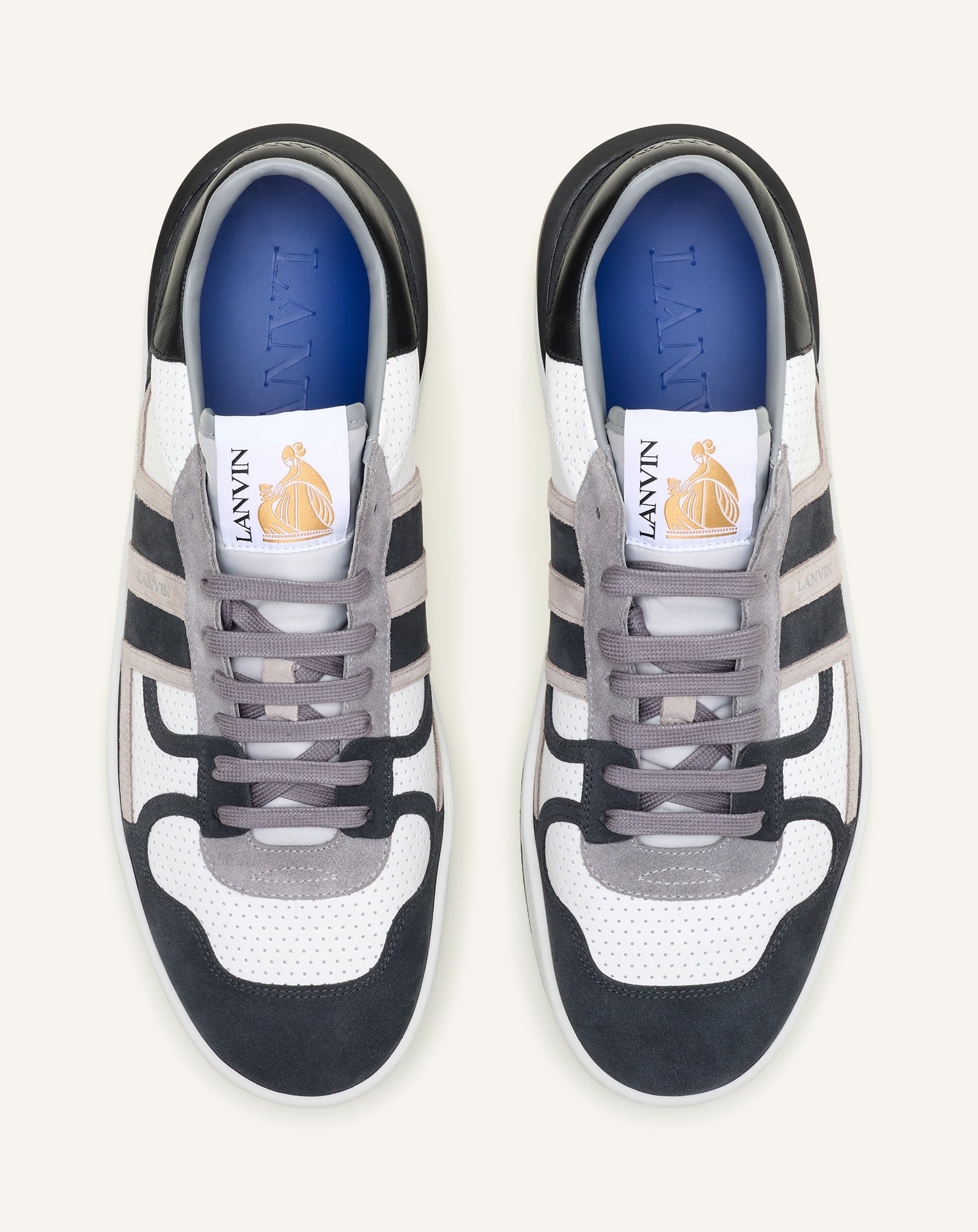 CLAY SNEAKERS IN PERFORATED LEATHER AND SUEDE