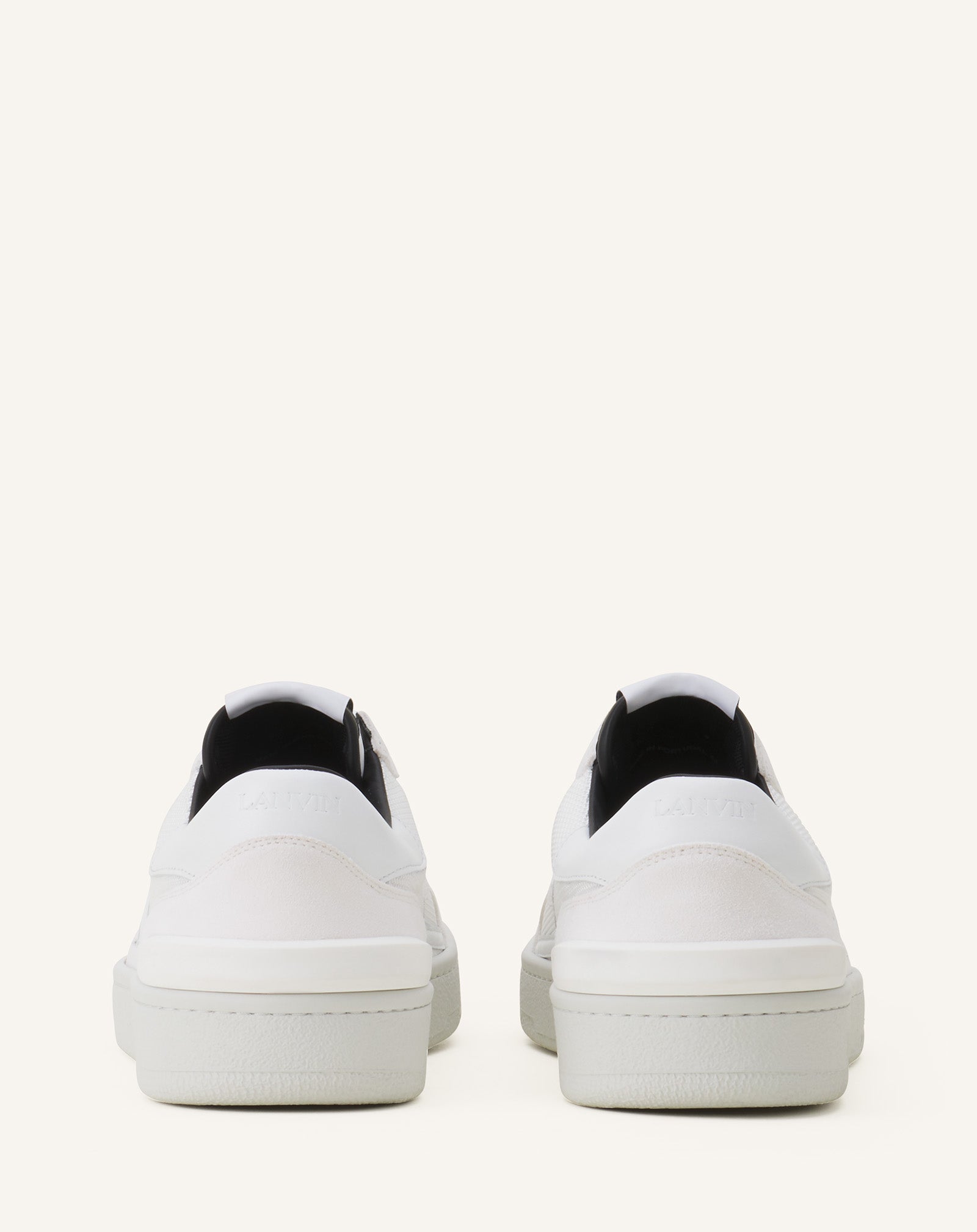 White Clay Mesh Sneakers | Lanvin