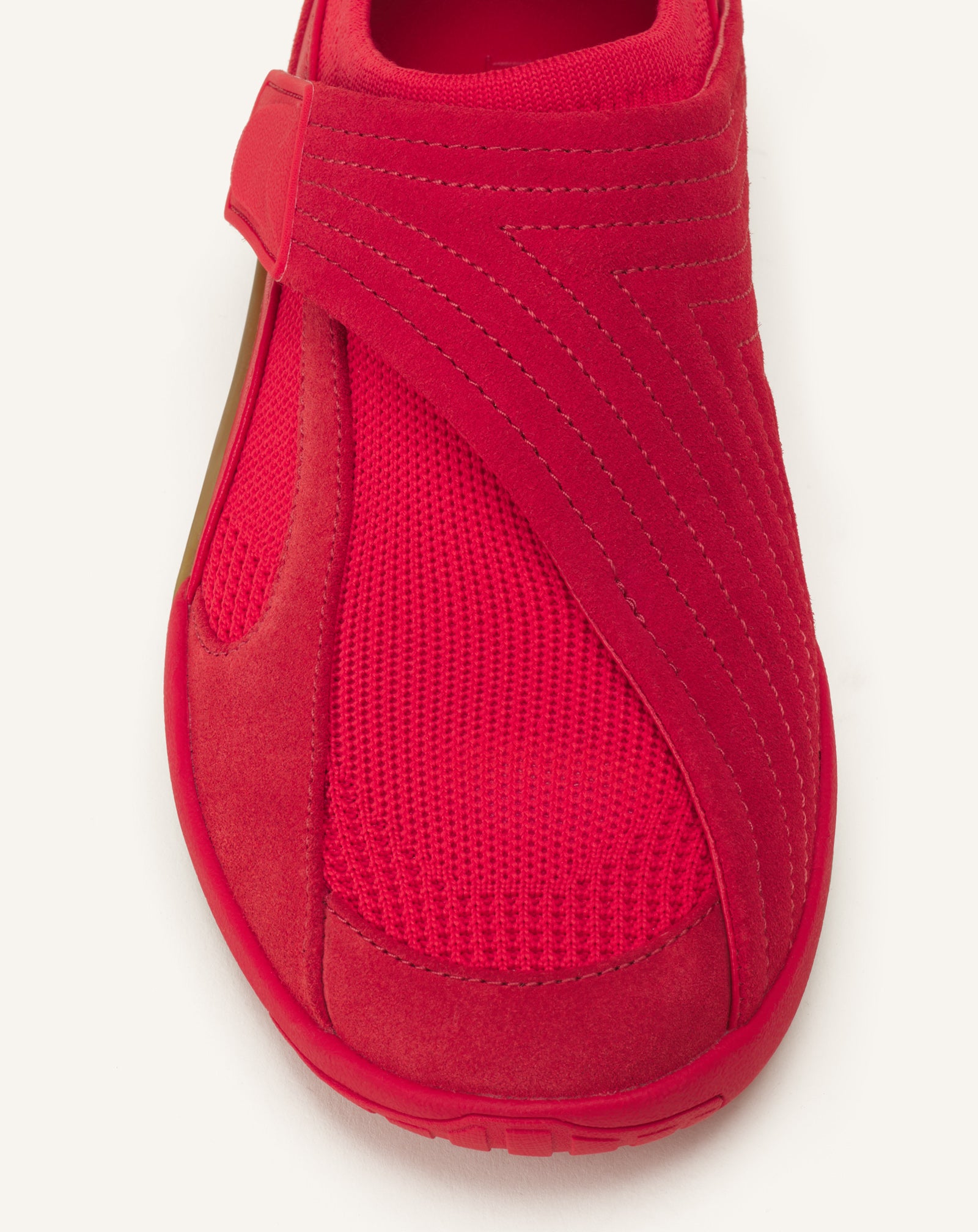 Red Lnv1 Sneakers In Knit And Suede | Lanvin