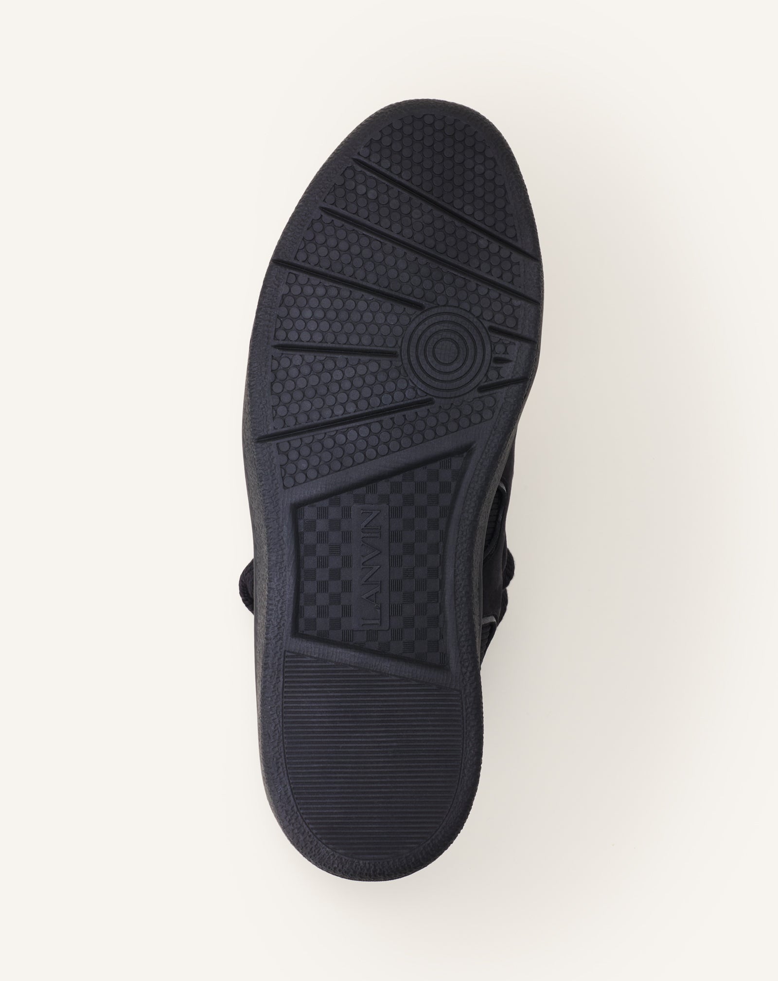 BLACK HIGH TOP CURB SNEAKERS IN KNIT