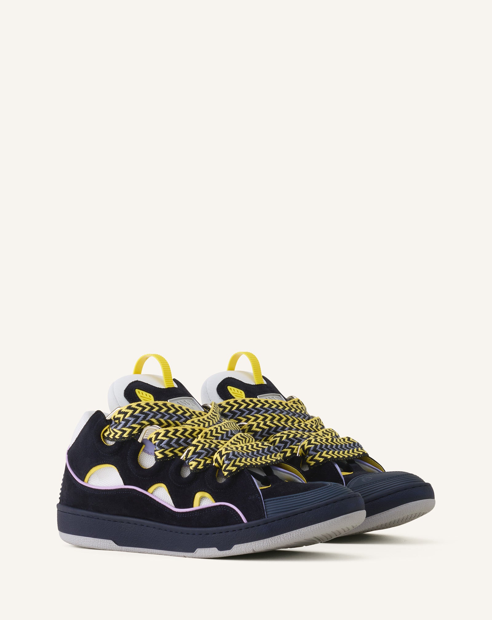 Blue Curb Leather Sneakers | Lanvin