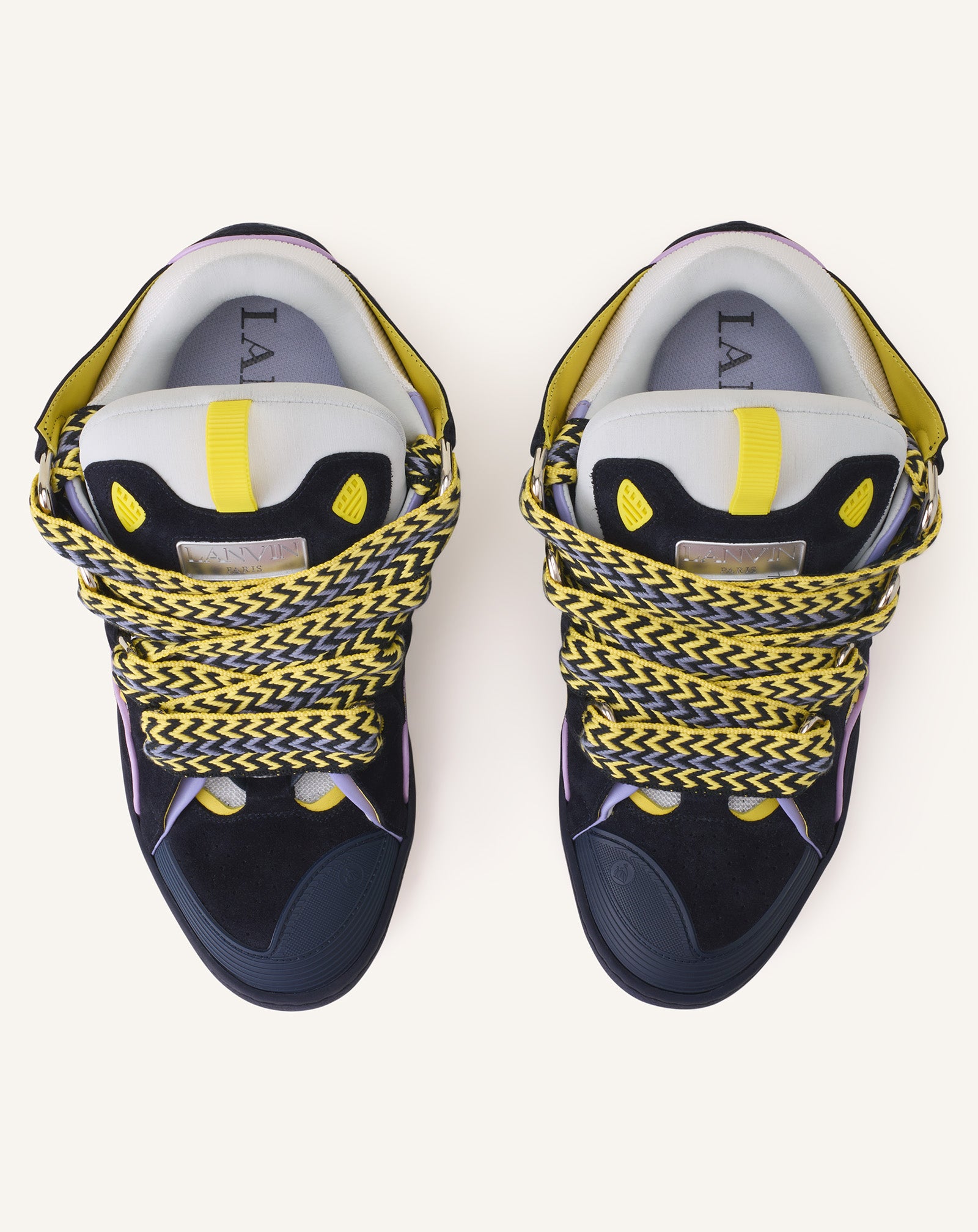 Blue Curb Leather Sneakers | Lanvin