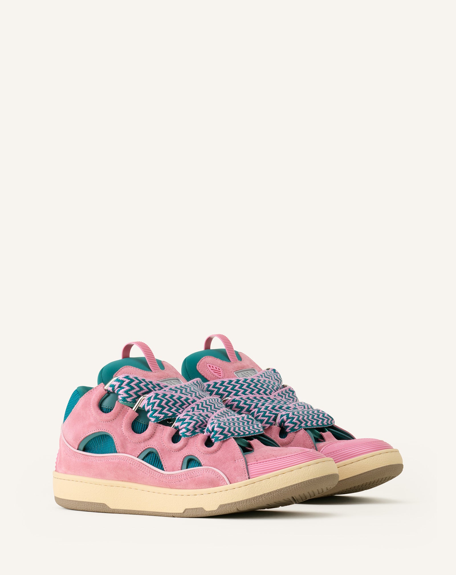 Green Curb Leather Sneakers | Lanvin Green Curb Leather Sneakers | Lanvin