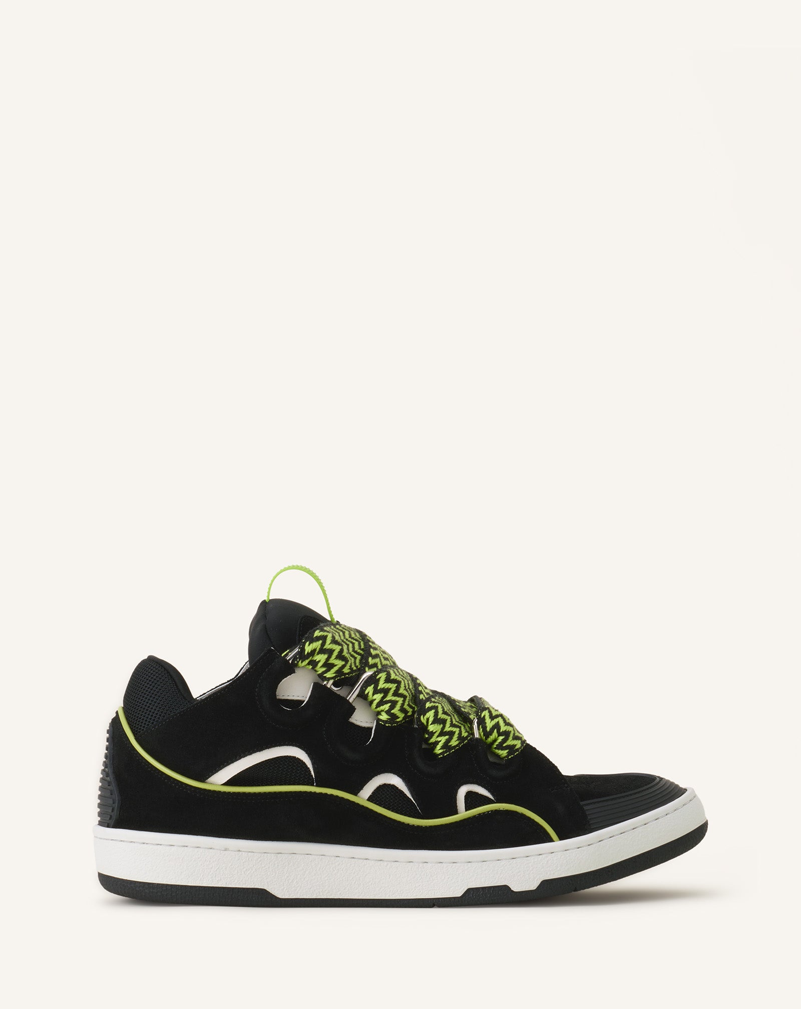 GREEN CURB LEATHER SNEAKERS