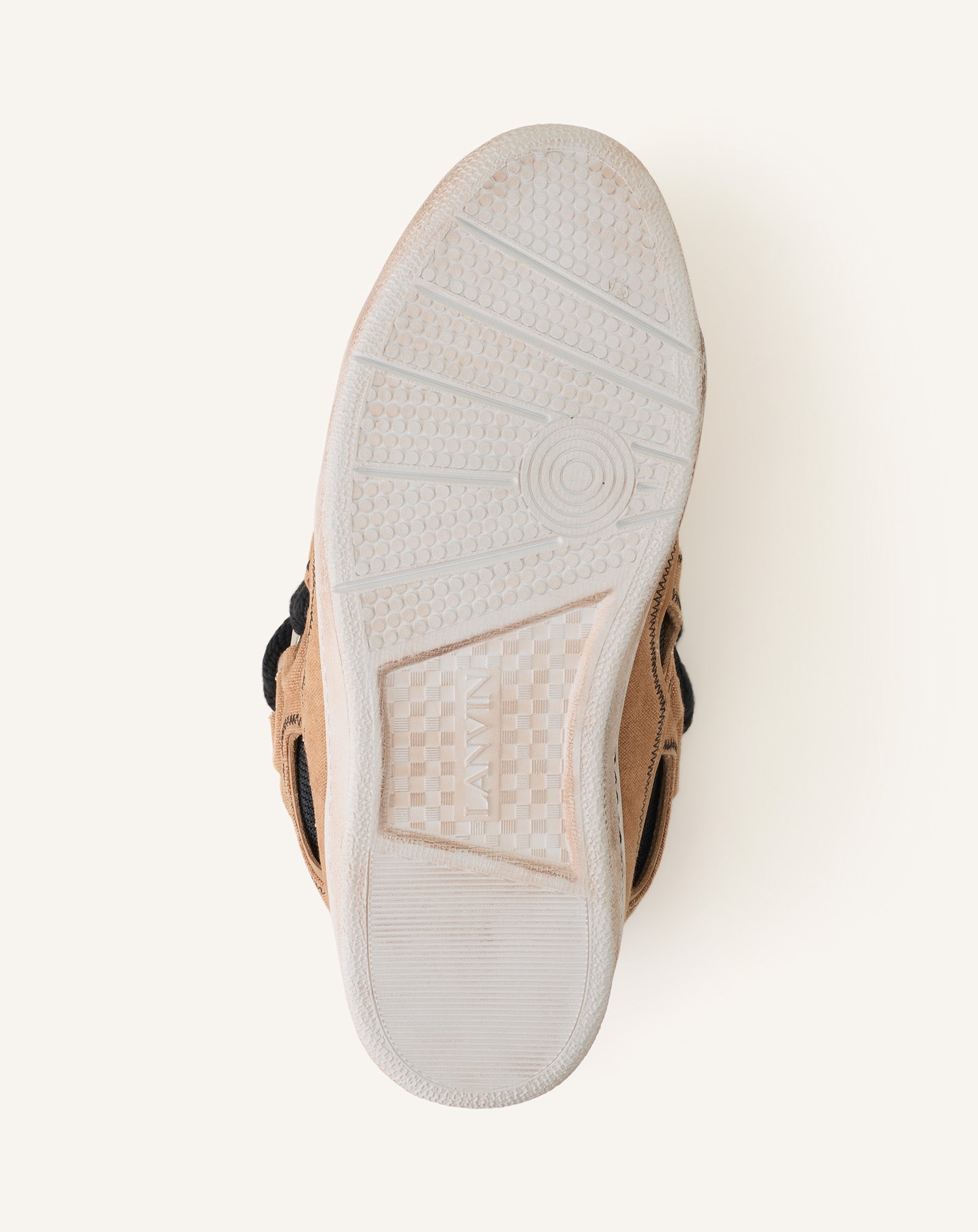 BROWN CURB CANVAS SNEAKERS