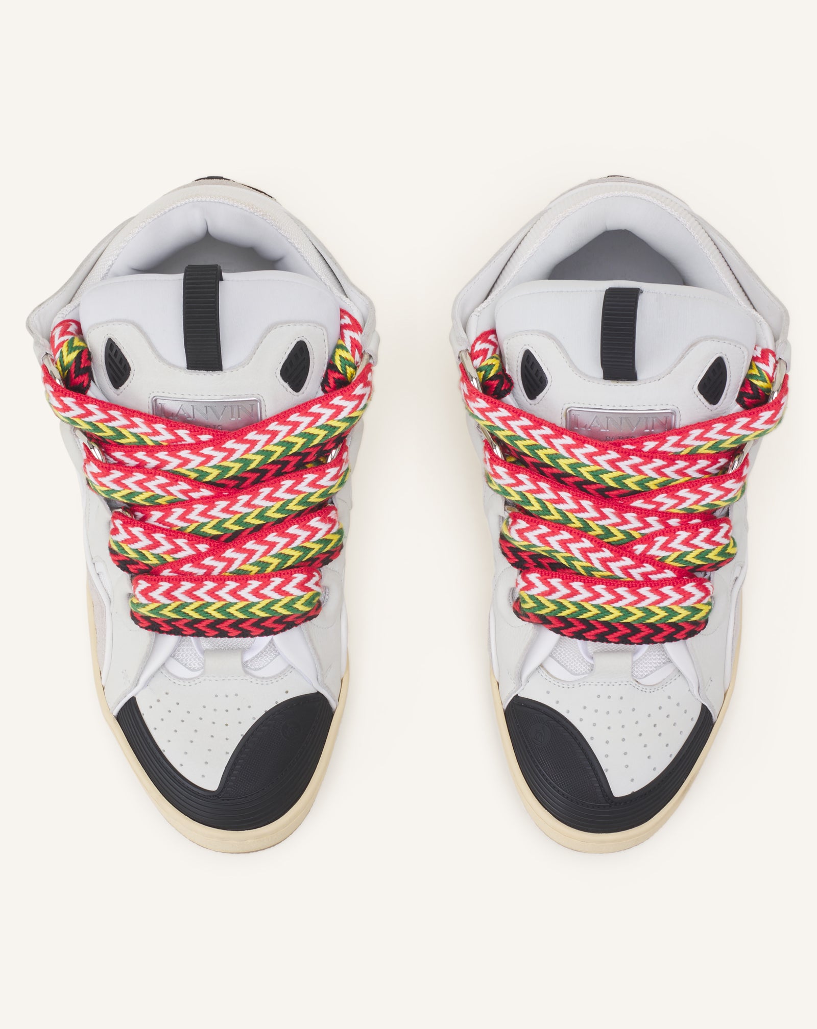 WHITE CURB LEATHER SNEAKERS