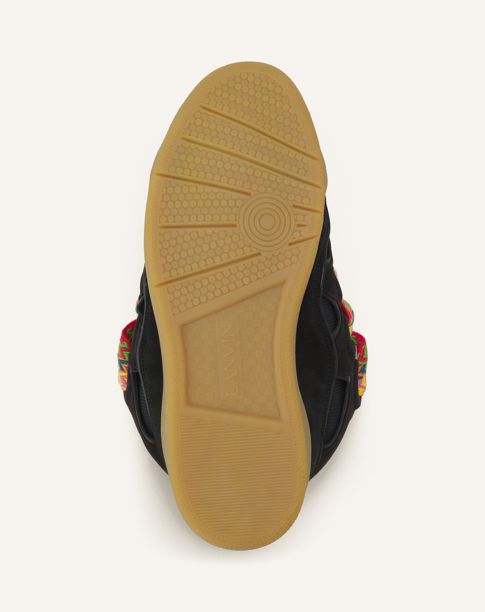 BLACK CURB LEATHER SNEAKERS